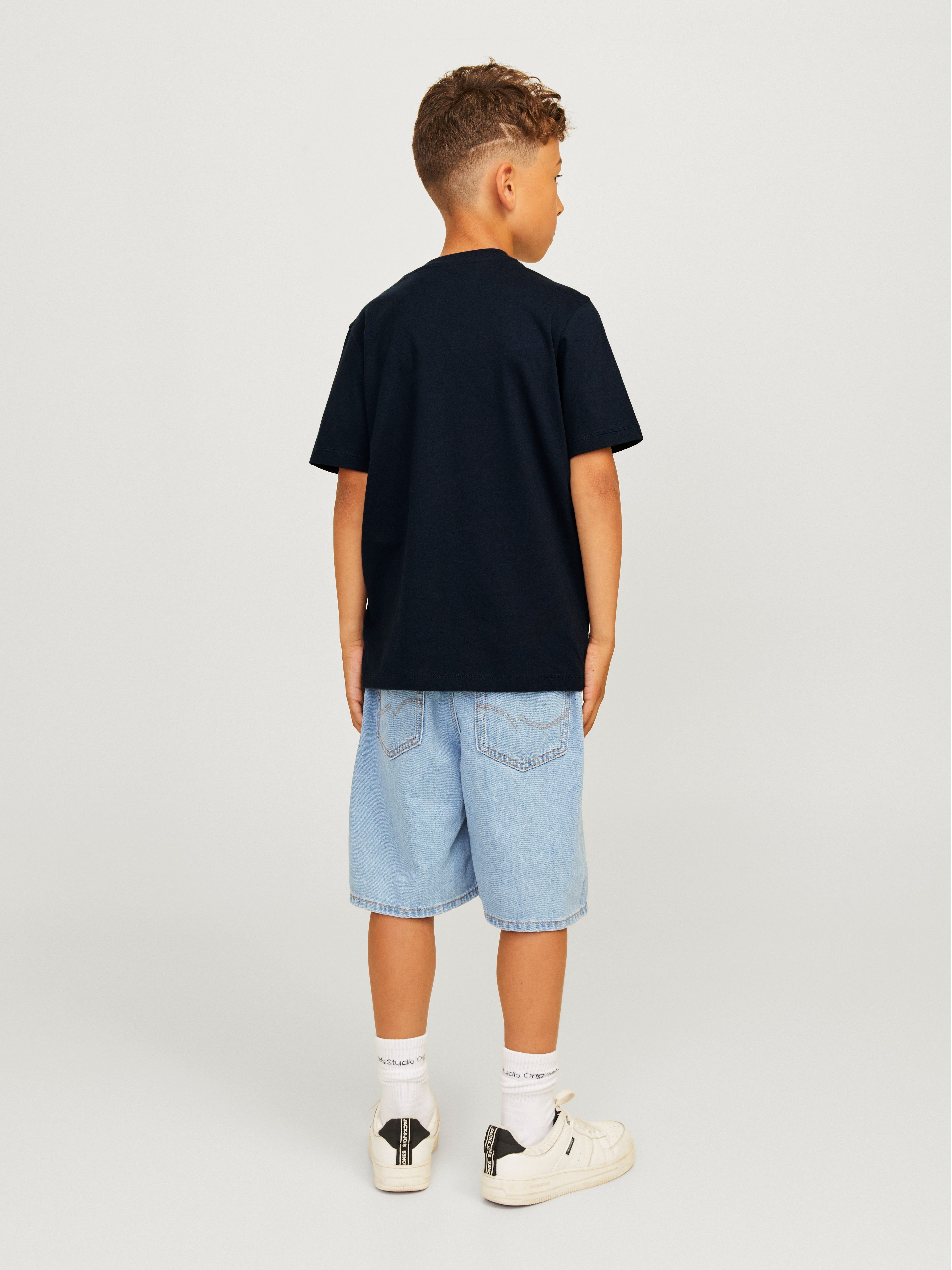 Jack & Jones Junior Rundhalsshirt JJECORP stylisch, atmungsaktiv, pflegeleicht bedruckt, casual, regular fit, Jersey, Rundhals