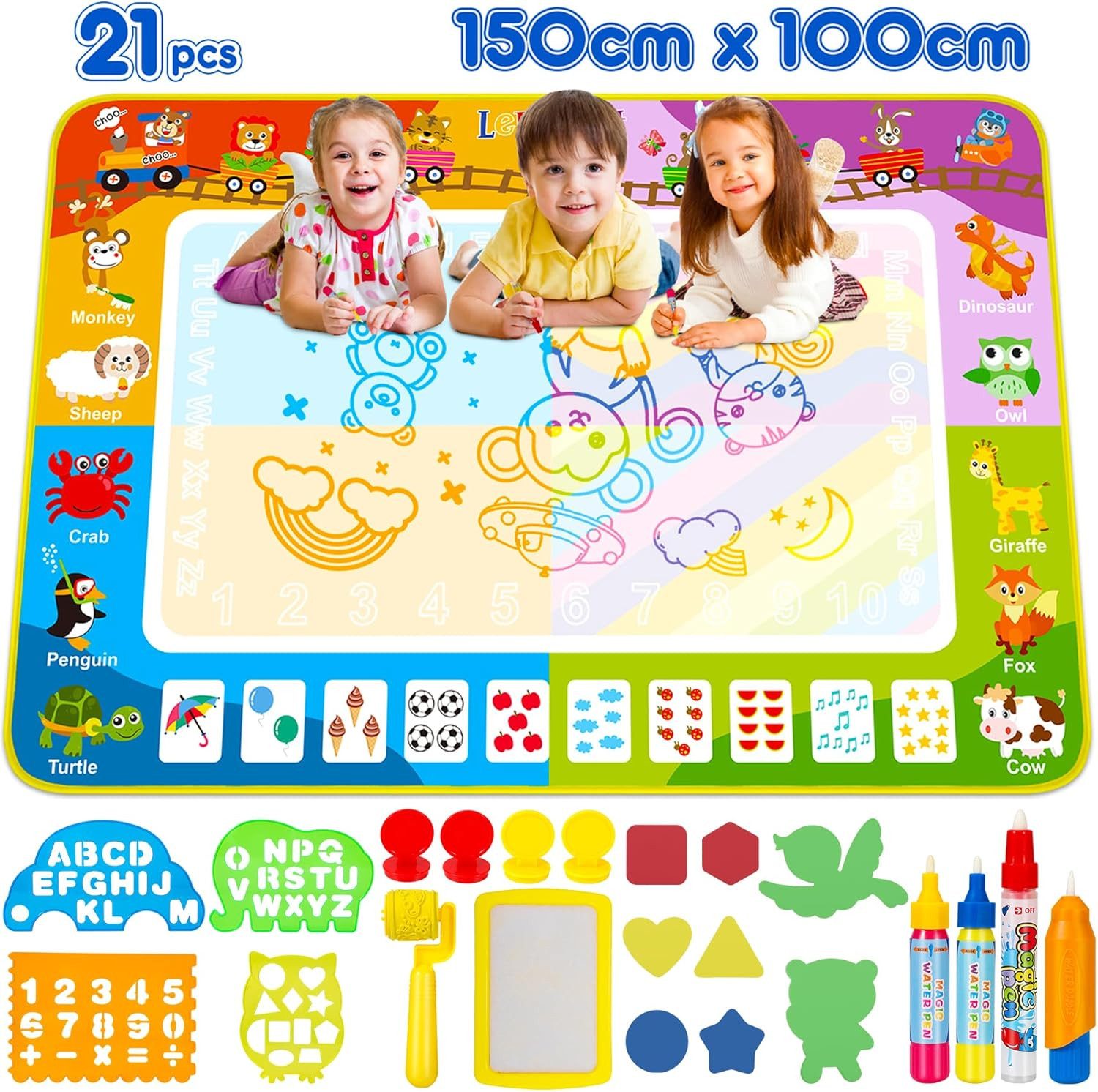 Kreativset 150×100cm Wasser Doodle Matte - Aqua Magic Doodle Matte
