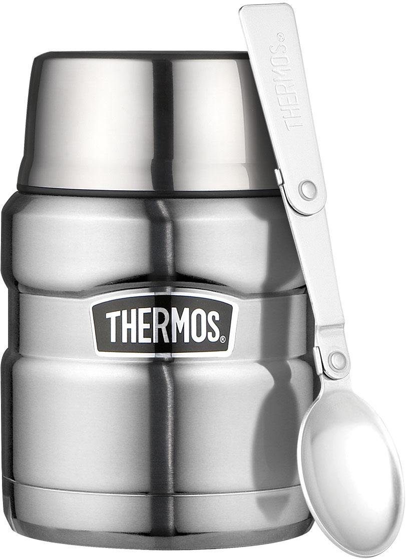 THERMOS Thermobehälter Stainless King, Edelstahl, (1-tlg), Randvollvolumen: 470 ml, Füllmenge / Volumen: 330-350 ml