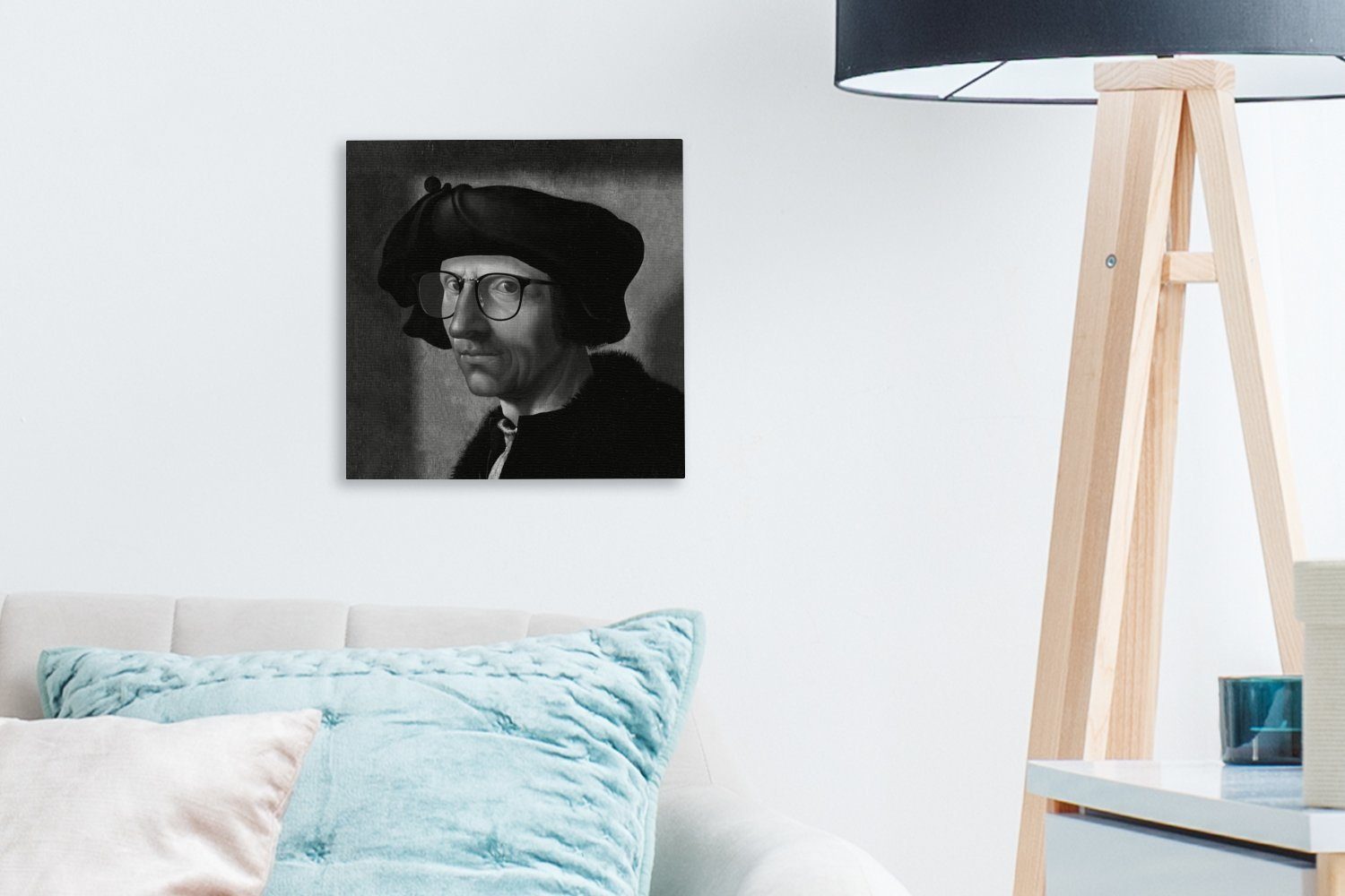 Gemälde OneMillionCanvasses® Bilder (1 Schwarz weiß, van St), Jacob - Cornelisz - bunt für Leinwand Schlafzimmer Oostsanen und Wohnzimmer Brille