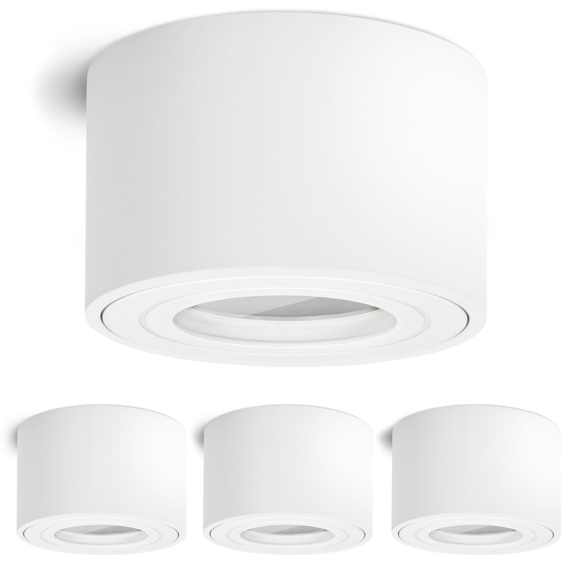 linovum LED Aufbaustrahler Aufbauleuchte SMOL-W matt weiss - Wasserschutz I günstig online kaufen