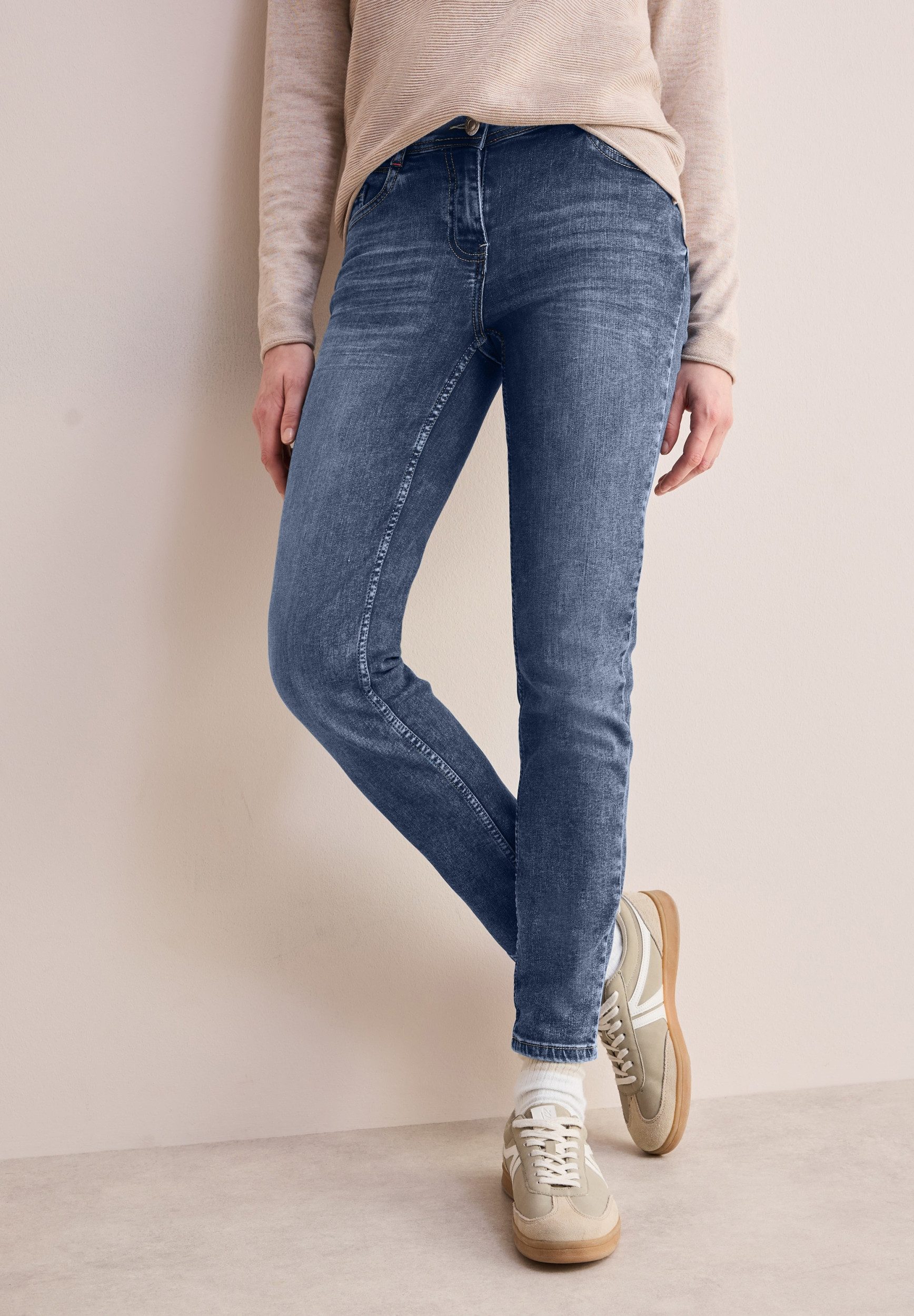 CECIL 5-Pocket-Jeans Style NOS Scarlett Mid Blue mid blue wash günstig online kaufen