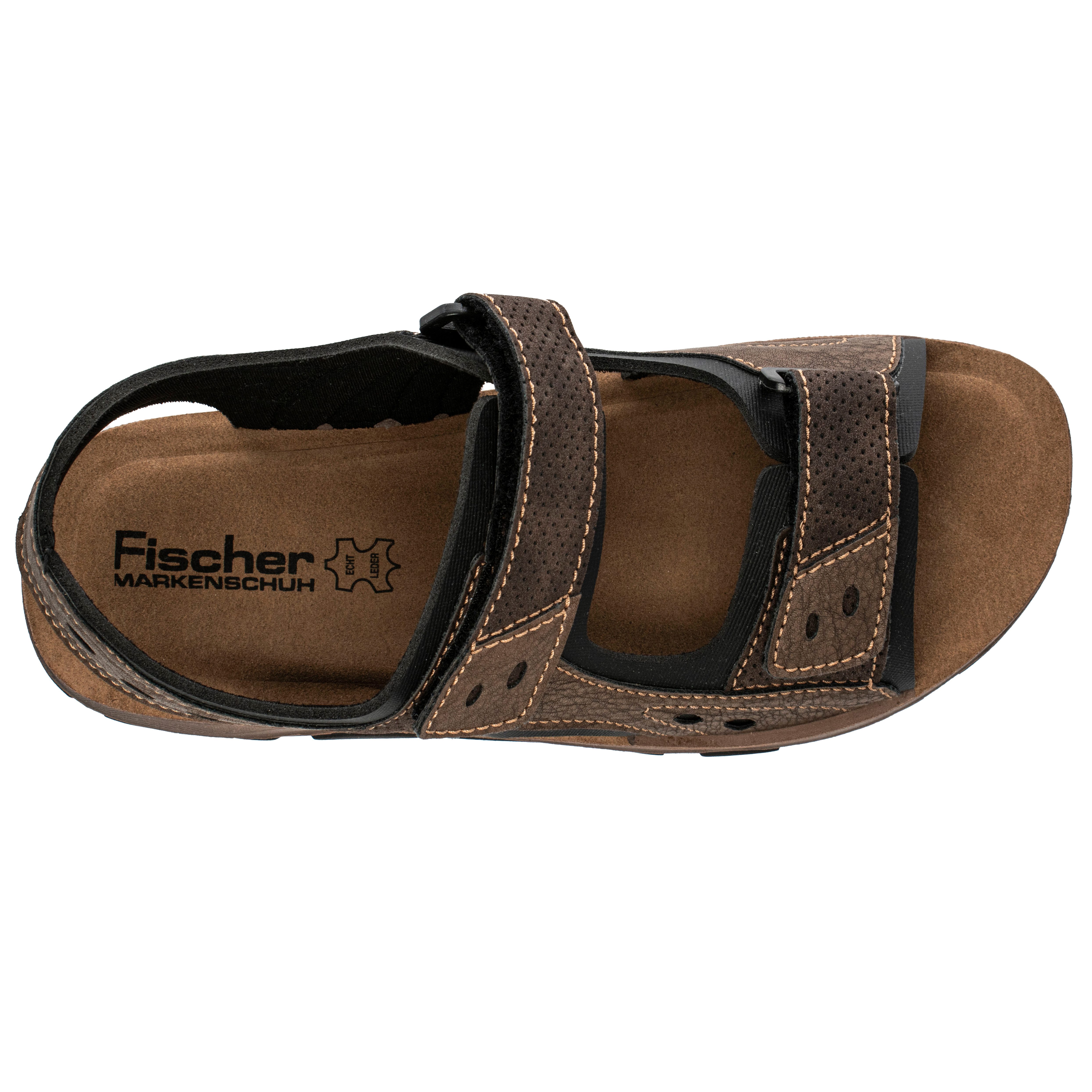 Fischer-Markenschuh Trekking Sandale aus Vegano (Lederimitat), Synthetik-Futter, Leichte PU-Sohle