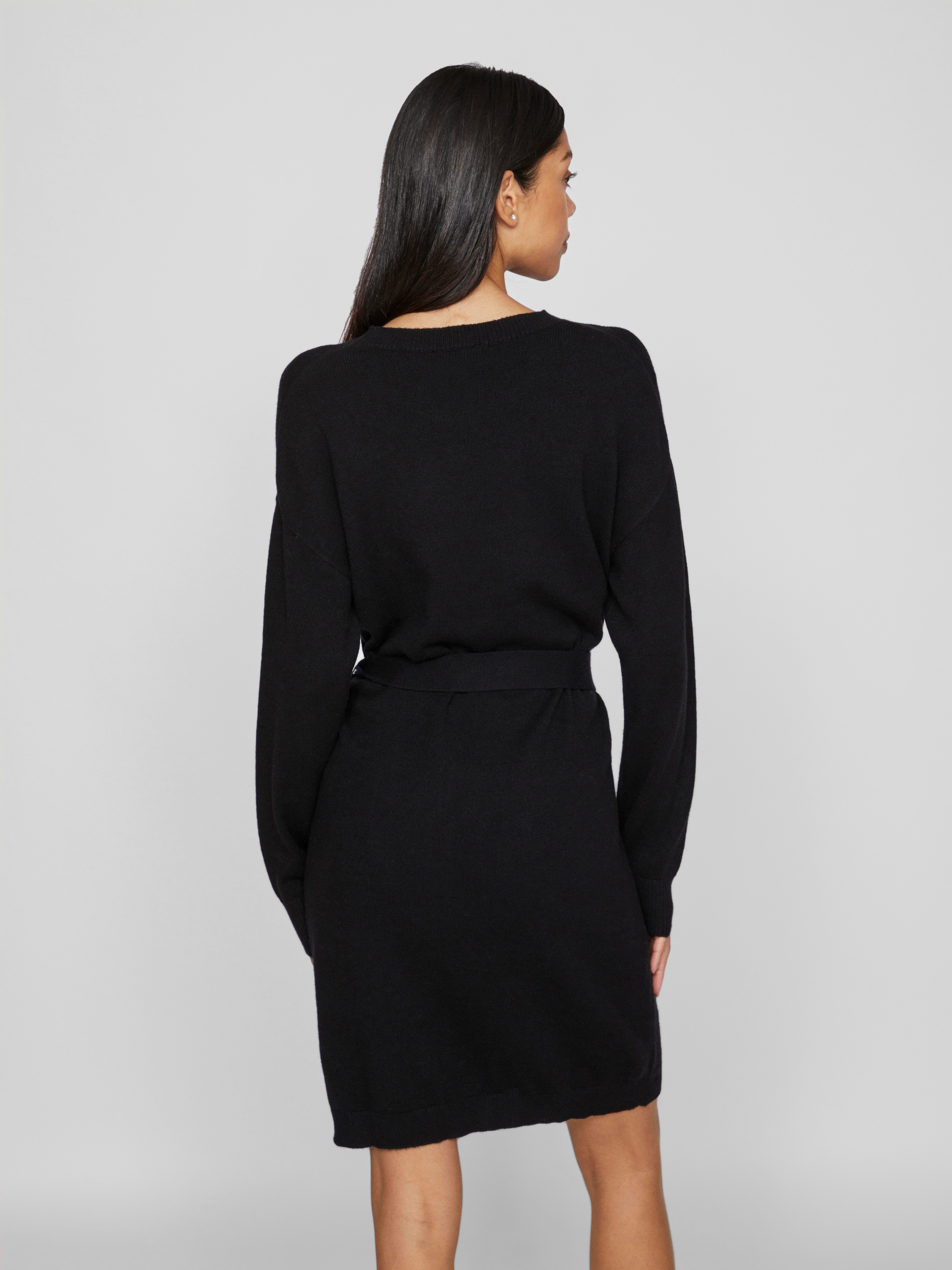Vila Strickkleid VIRIL O-NECK L/S BELT günstig online kaufen