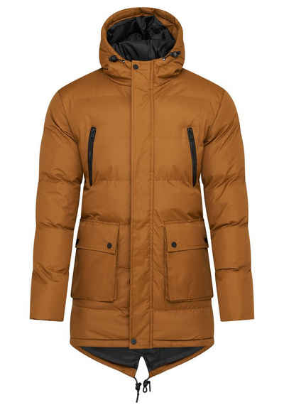 SOULSTAR Parka MJKENT Parka Puffer Jacke mit Kapuze Wintermantel Steppjacke