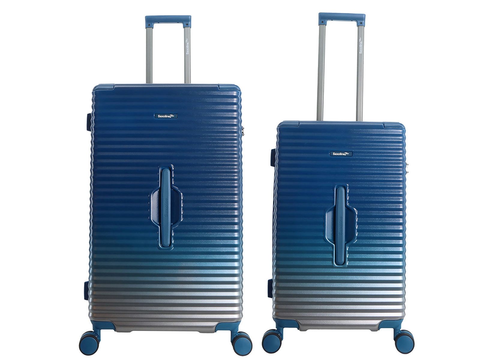 Saxoline® blue Kofferset Elite Spinner Gr. M/L, 4 Rollen, (2 tlg), TSA-Zahlenschloss