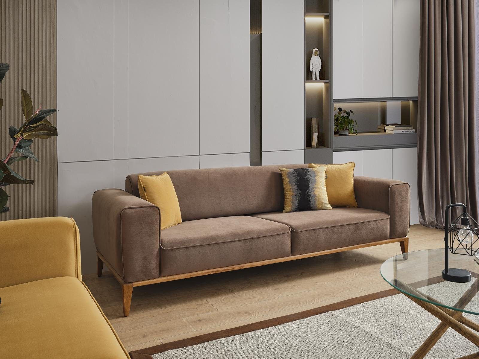 JVmoebel Sofa, Sofa 3 Sitzer Stoff Dreisitzer Sofas Luxus Wohnzimmer Stil Moderne
