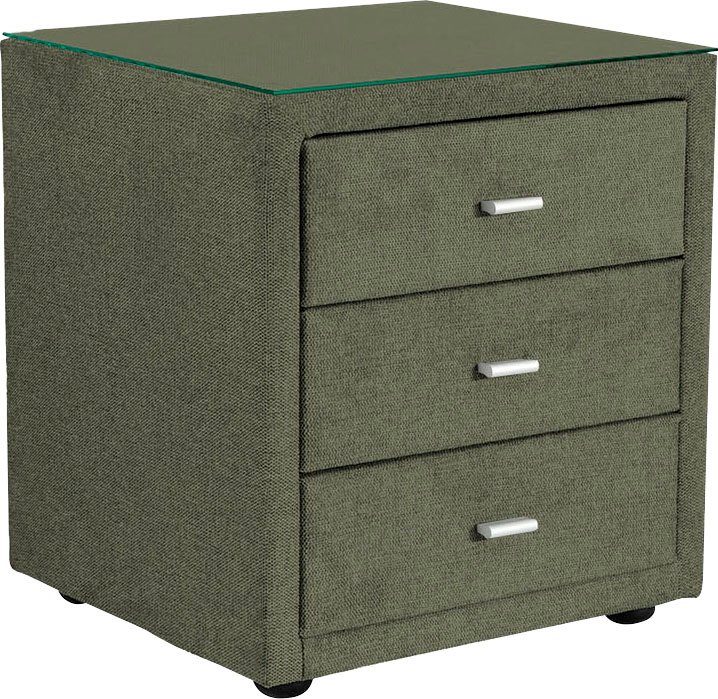 alina Nachttisch Elsa, mit Glasplatte