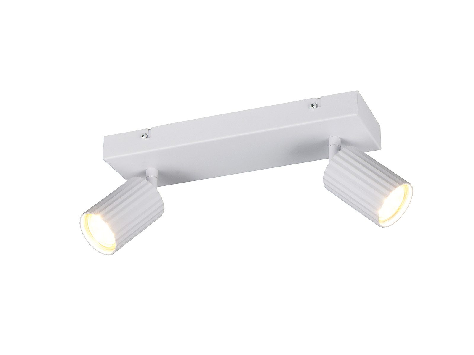 TRIO Leuchten LED Deckenstrahler, Dimmfunktion, LED wechselbar, Warmweiß, Innen Прожектори mit 2 schwenkbaren Плями aus Metall, Breite 30cm