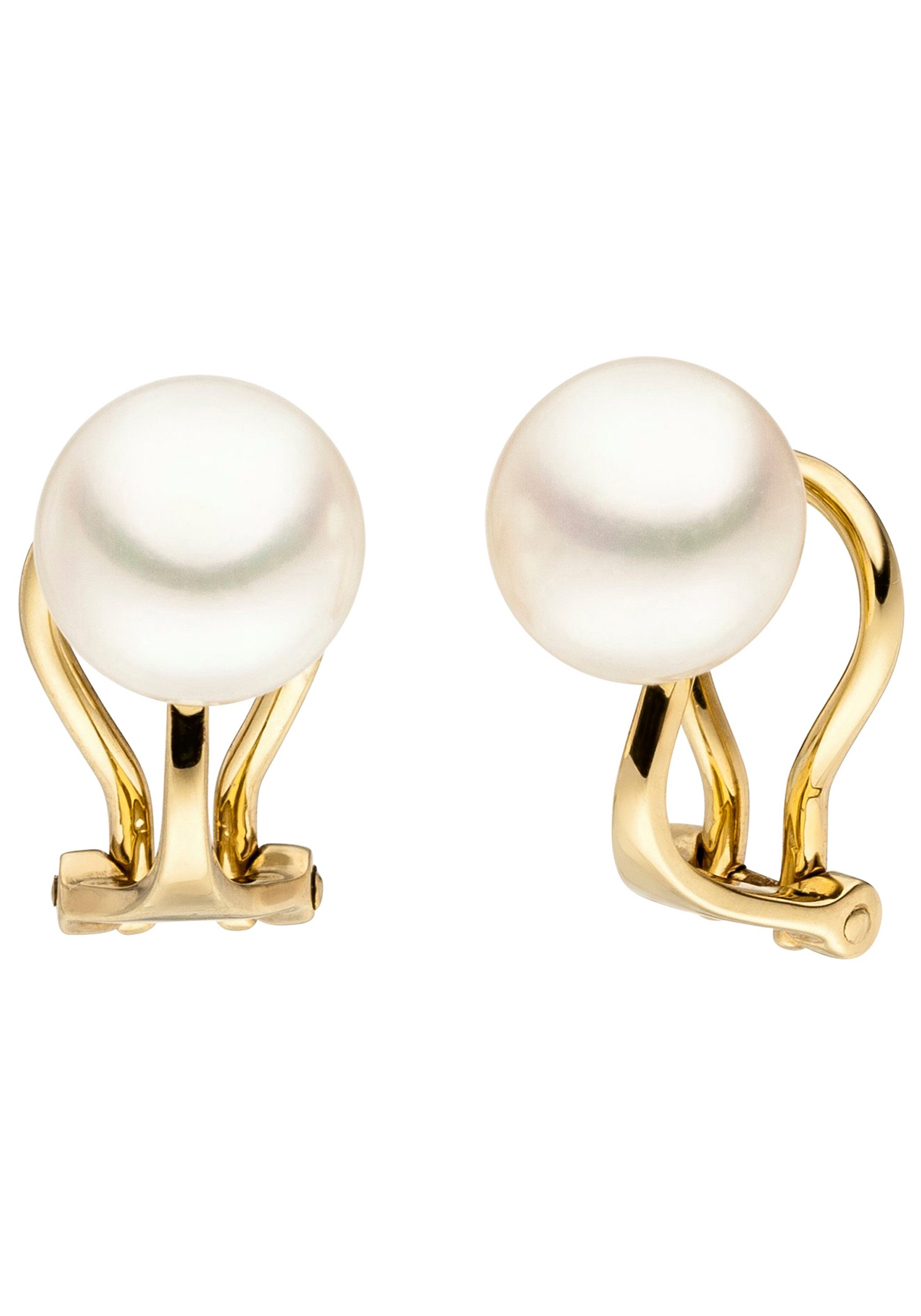 JOBO Paar Ohrclips, 585 Gold mit Süßwasser-Zuchtperlen günstig online kaufen