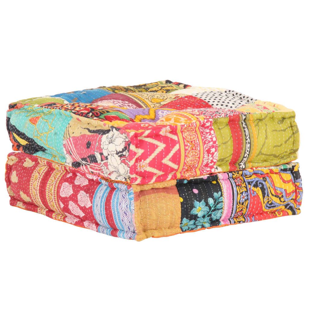 vidaXL Sofa Pouf 60x70x36 cm Patchwork Stoff