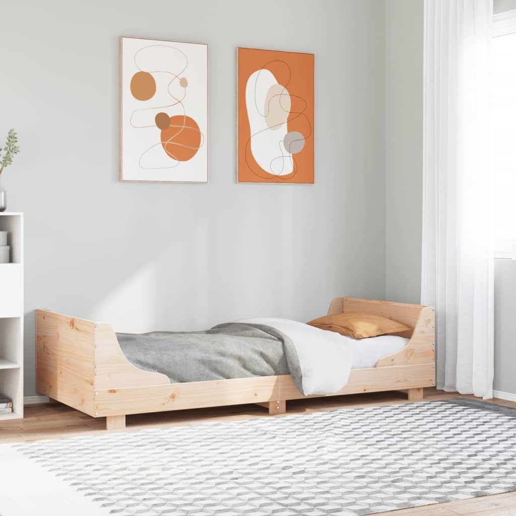 vidaXL Bett Massivholzbett ohne Matratze 100x200 cm Kiefernholz