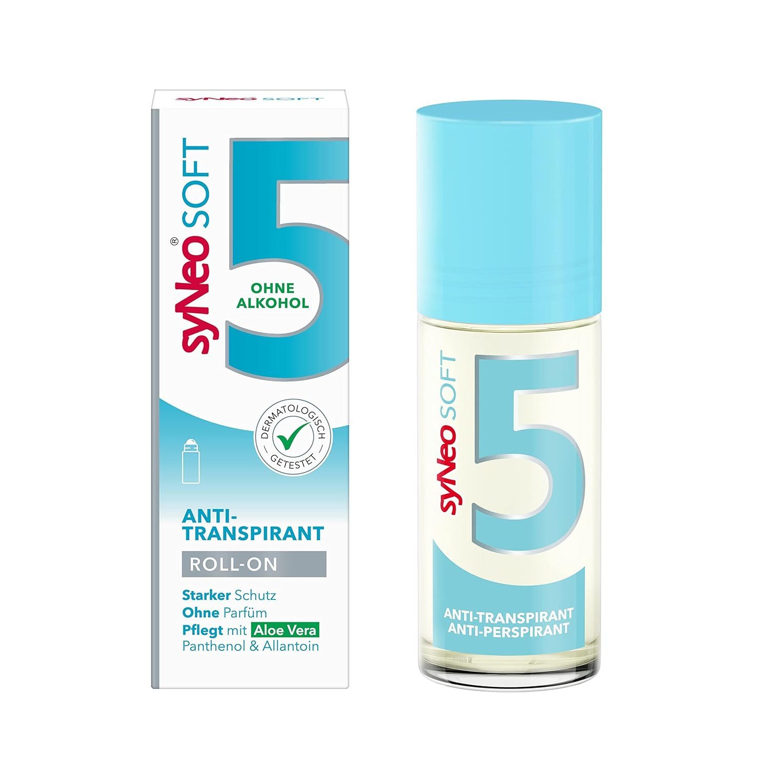 Deo-Roller syNeo 5 soft Antitranspirant Roll-On ohne Alkohol gegen Schwitzen