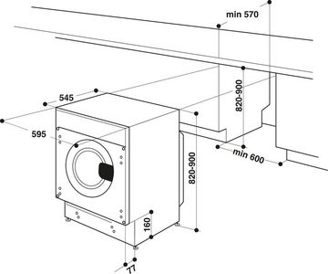 BAUKNECHT Einbauwaschmaschine BI WMBG 71483E DE N, 7 kg, 1400 U/min