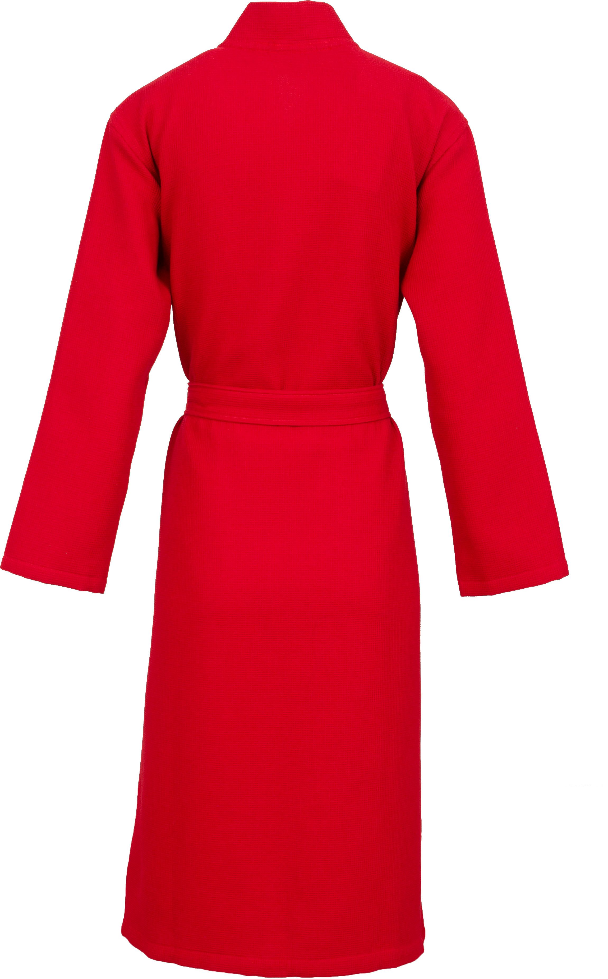 Carl Ross Unisex-Bademantel 25100, Langform, Piqué, Kimono-Kragen, Gürtel, günstig online kaufen