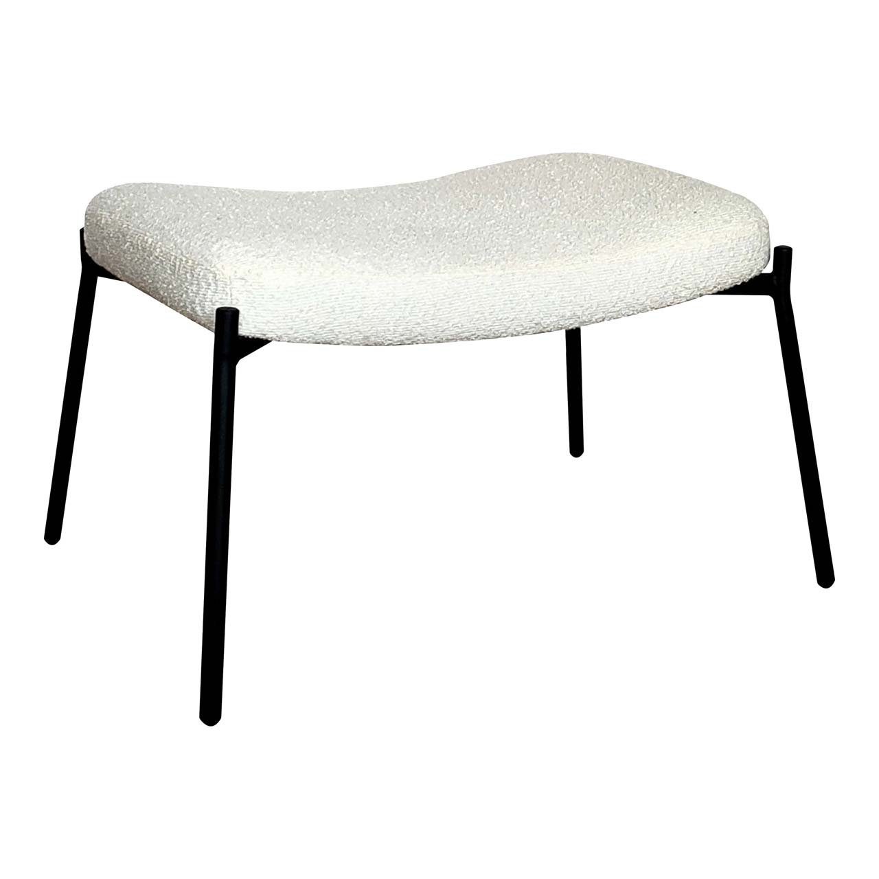Pouf Glasgow Pouf bouclé weiß.