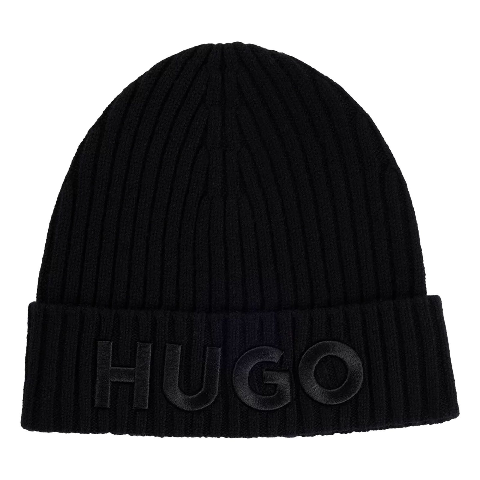 HUGO Strickmütze Unisex-X565-7 mit aufgesticktem Logo günstig online kaufen