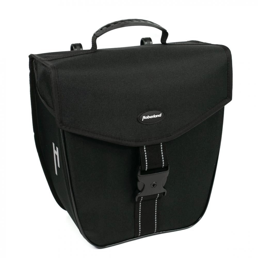Haberland Fahrradtasche Haberland Einzeltasche 16l Classic schwarz - robuste Gepäckträgertasch