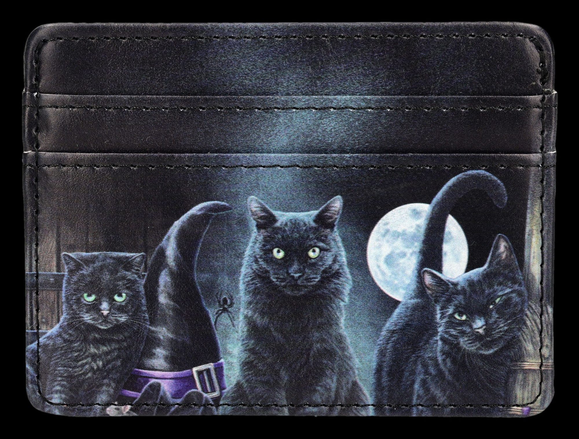 Figuren Shop GmbH Kartenetui Kartenetui Katzenmotiv – Familiars Lisa Parker Gothic Accessoire