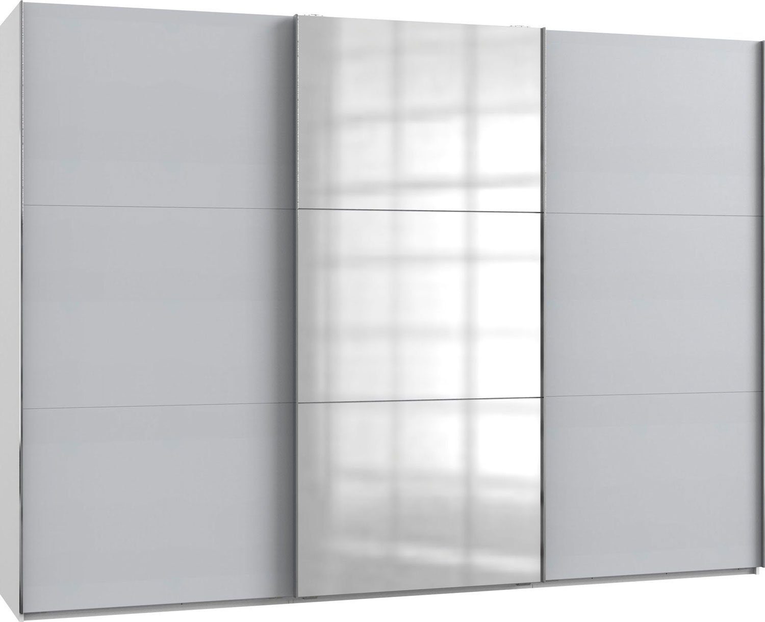 Wimex Dreh-/Schwebetürenschrank Level (Level, Schwebetürenschrank) 300x65x216cm weiß lichtgrau