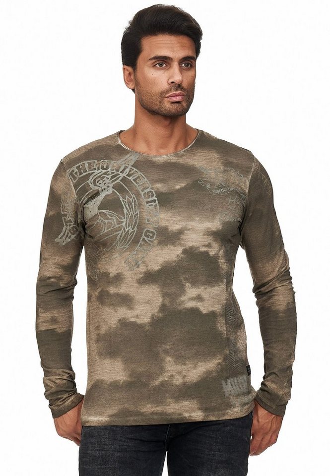 Rusty Neal Langarmshirt mit eindrucksvollem Print