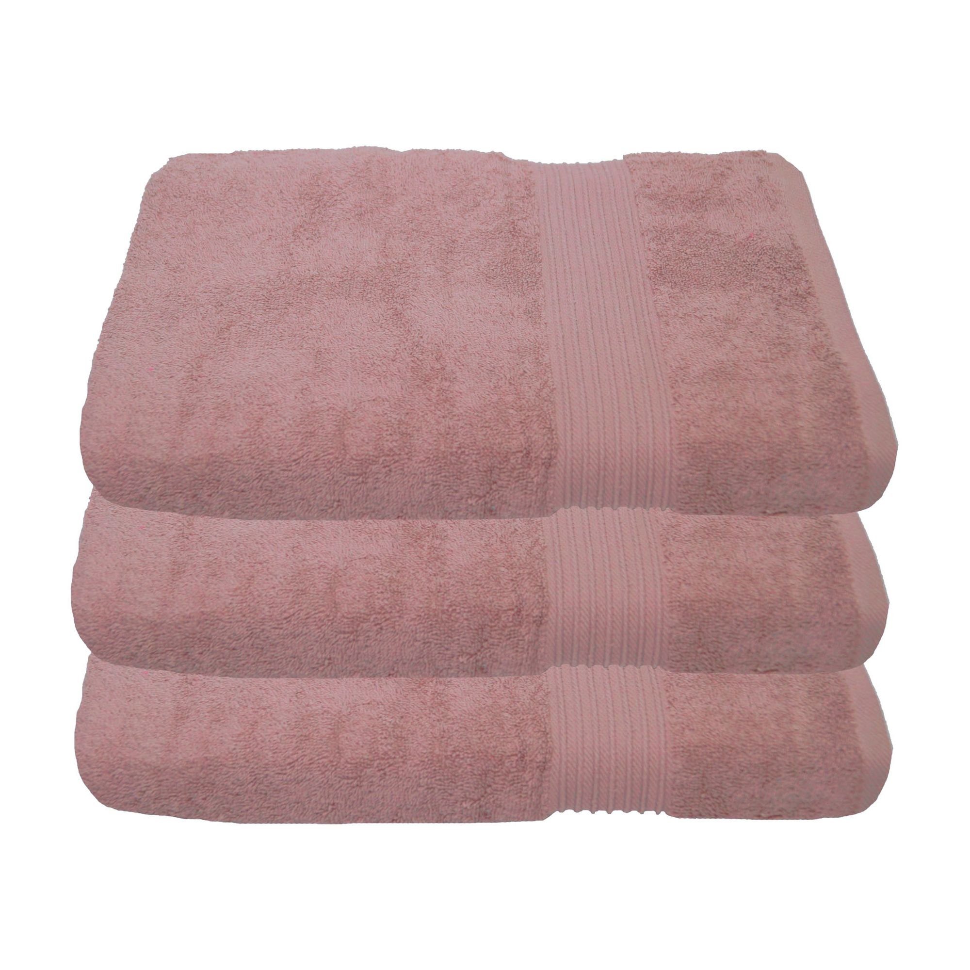 (3-St) Julie 140 Baumwolle Rosa-Duschtuch x cm, Duschtücher 70 3-Duschtücher-Pastell Julsen