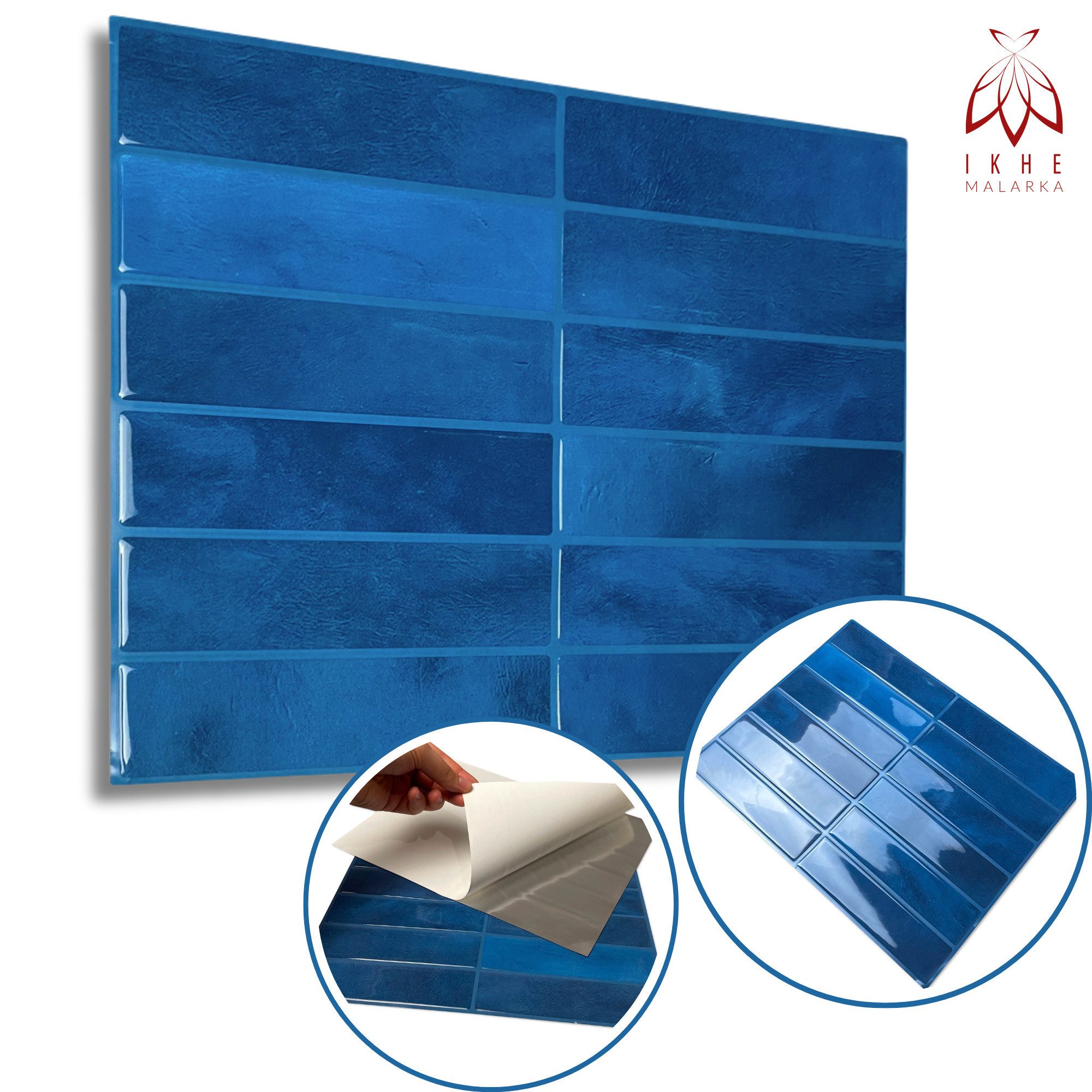 IKHEMalarka 3D Wandpaneel Selbstklebend Tapete Paneele Kunststoff Fliesen B günstig online kaufen