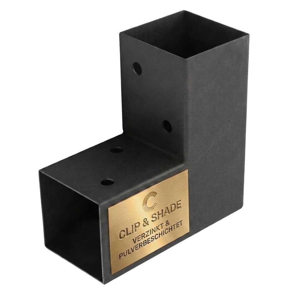 CLIP & SHADE Pfostenbeschlag Pfostenverbinder für 100x100 mm Eckverbinder Pfostenbeschlag
