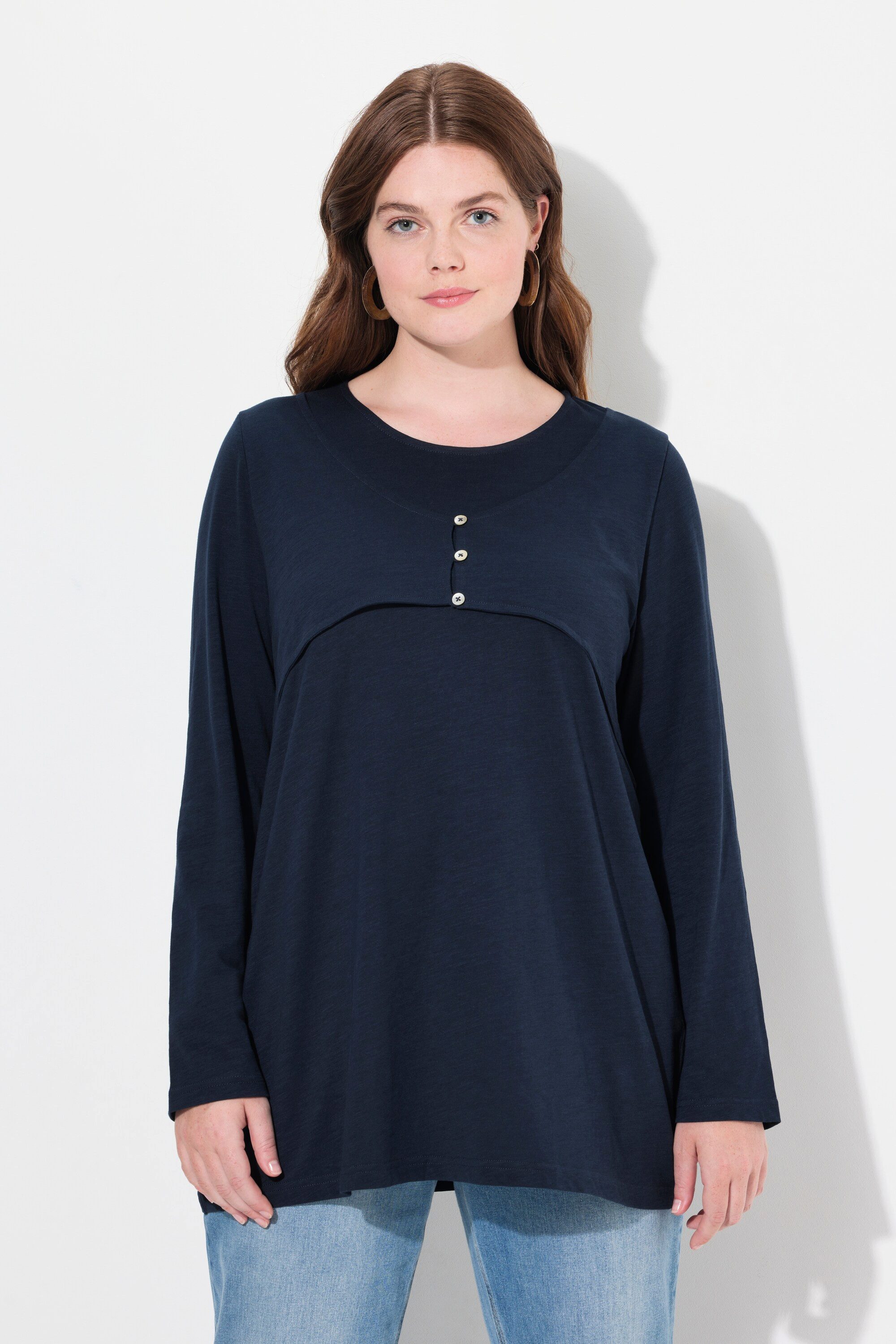 Longsleeve Shirt Lagenoptik Rundhals Langarm Biobaumwolle