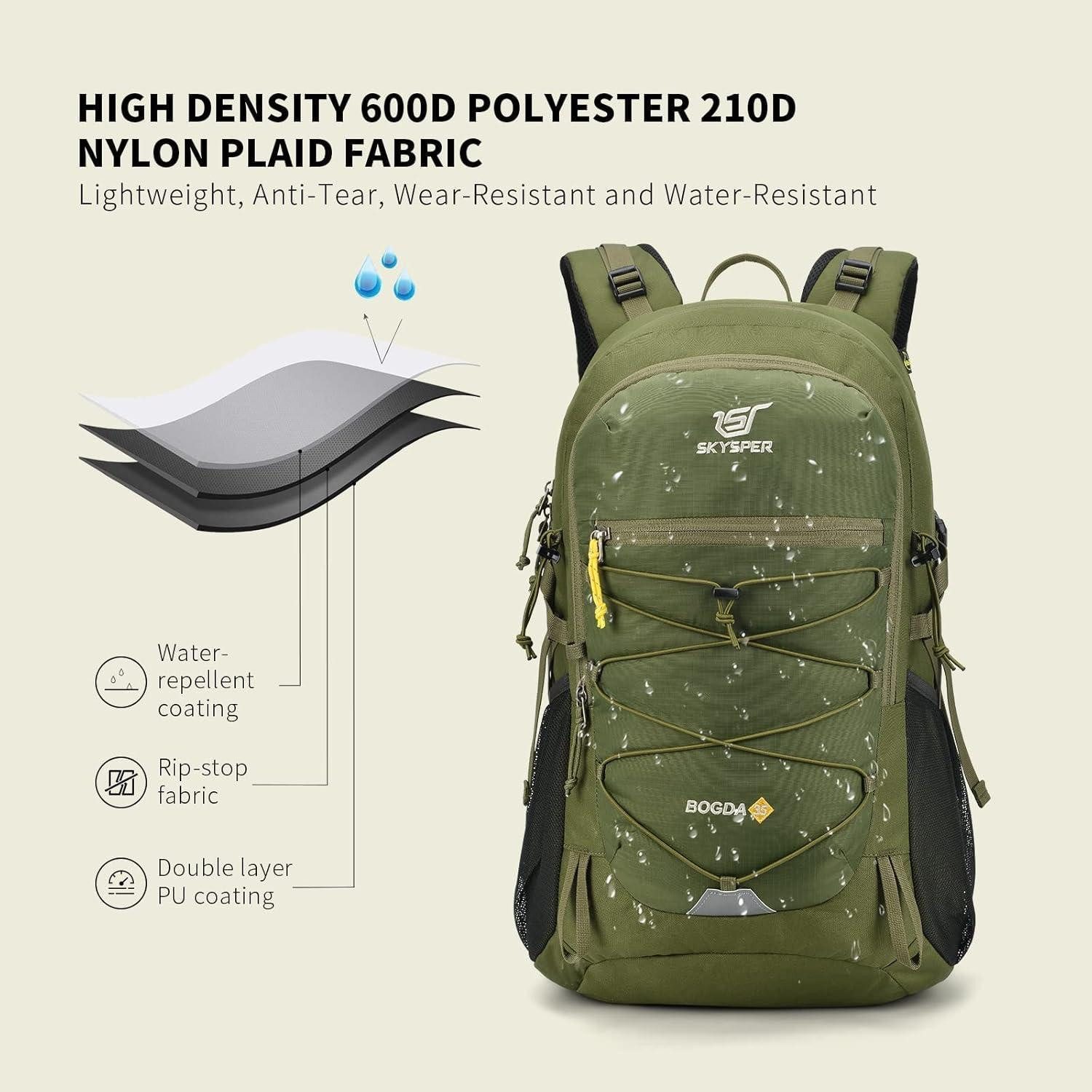 LuxusKollektion Trekkingrucksack Wanderrucksack 35L 31cm*22cm*52cm Bogda35-militärgrün