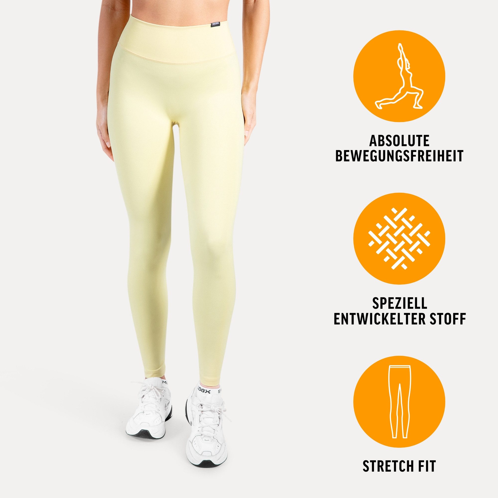 Smilodox Leggings Selina, High Waist Shaped Fit Yogahose, elastisches Material Blickdichte Push-Up Yoga Leggings, elastisch, seamless, Workout Gym