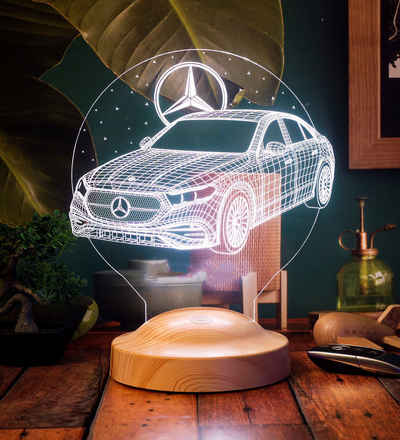 Geschenkelampe LED Nachttischlampe Automobil 3D Nachttischlampe Geschenke für Autofans Gravur Nachtlicht, Leuchte 7 Farben fest integriert, Geburtstagsgeschenk, Geschenke für Jungen