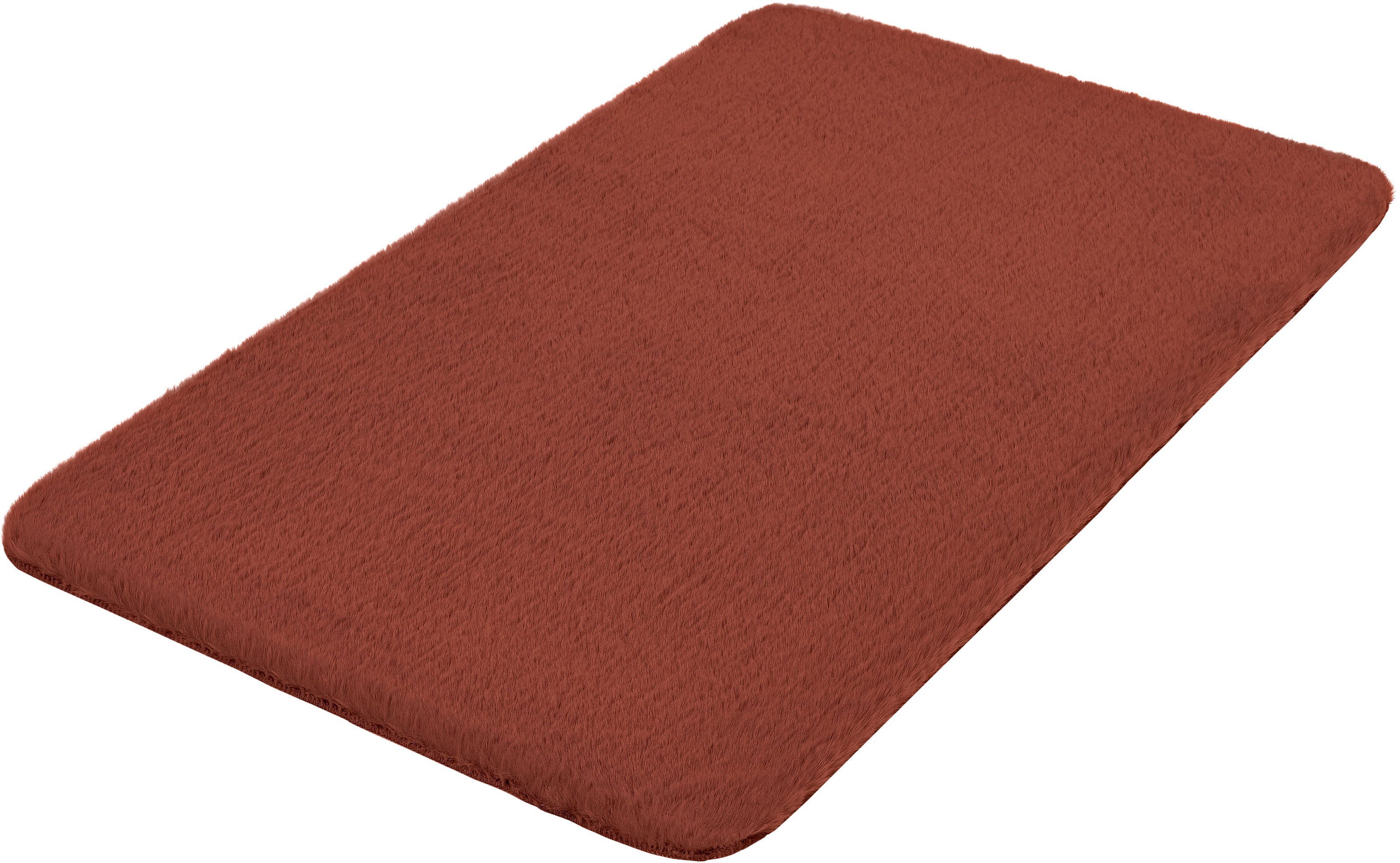 Kleine Wolke Badematte Cony, Höhe 25 mm, rutschhemmend beschichtet, fußbodenheizungsgeeignet, Polyester, rechteckig, Badteppich, Fell-Optik, Uni Farben, besonders weich & kuschelig