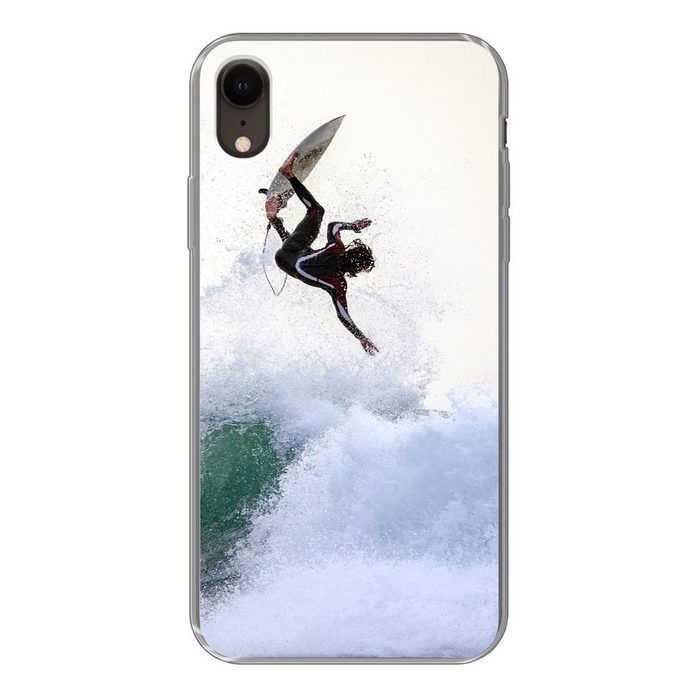 MuchoWow Handyhülle Surfer macht einen Trick Handyhülle Apple iPhone XR Smartphone-Bumper Print Handy