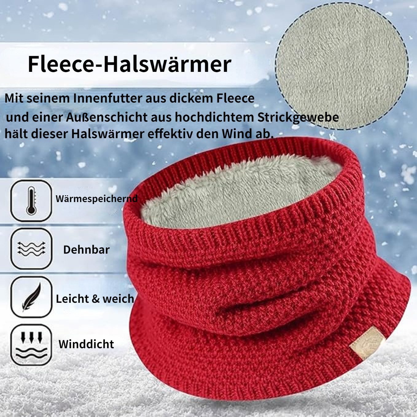 Blusmart Halswärmer Unisex-Halsband und warmer Schal, Hochgeschlossenes, ve günstig online kaufen