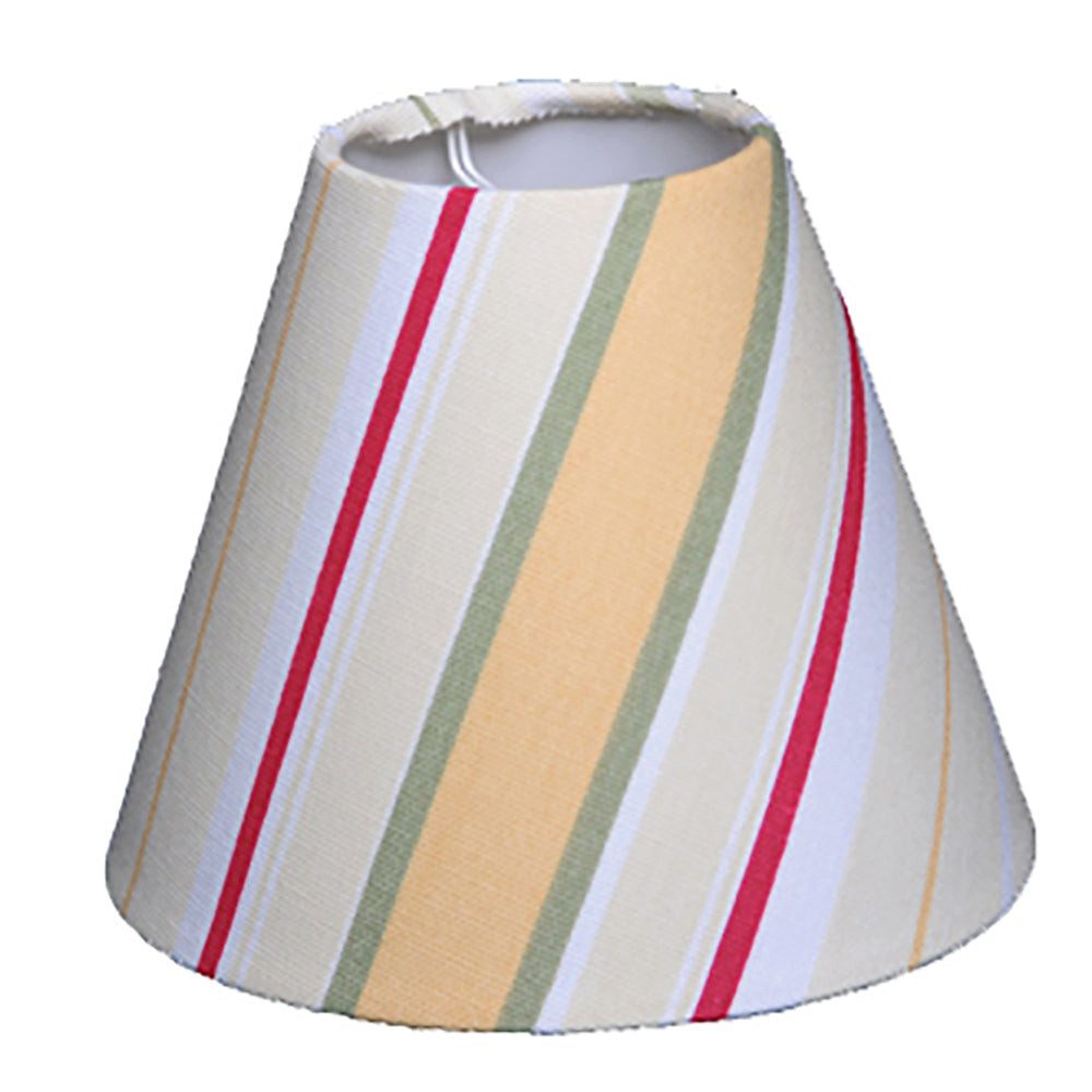 Dirk Davids Leuchten GmbH Lampenschirm Lampenschirm Aufstecker Streifen Gelb Kronleuchter Klemmschirm