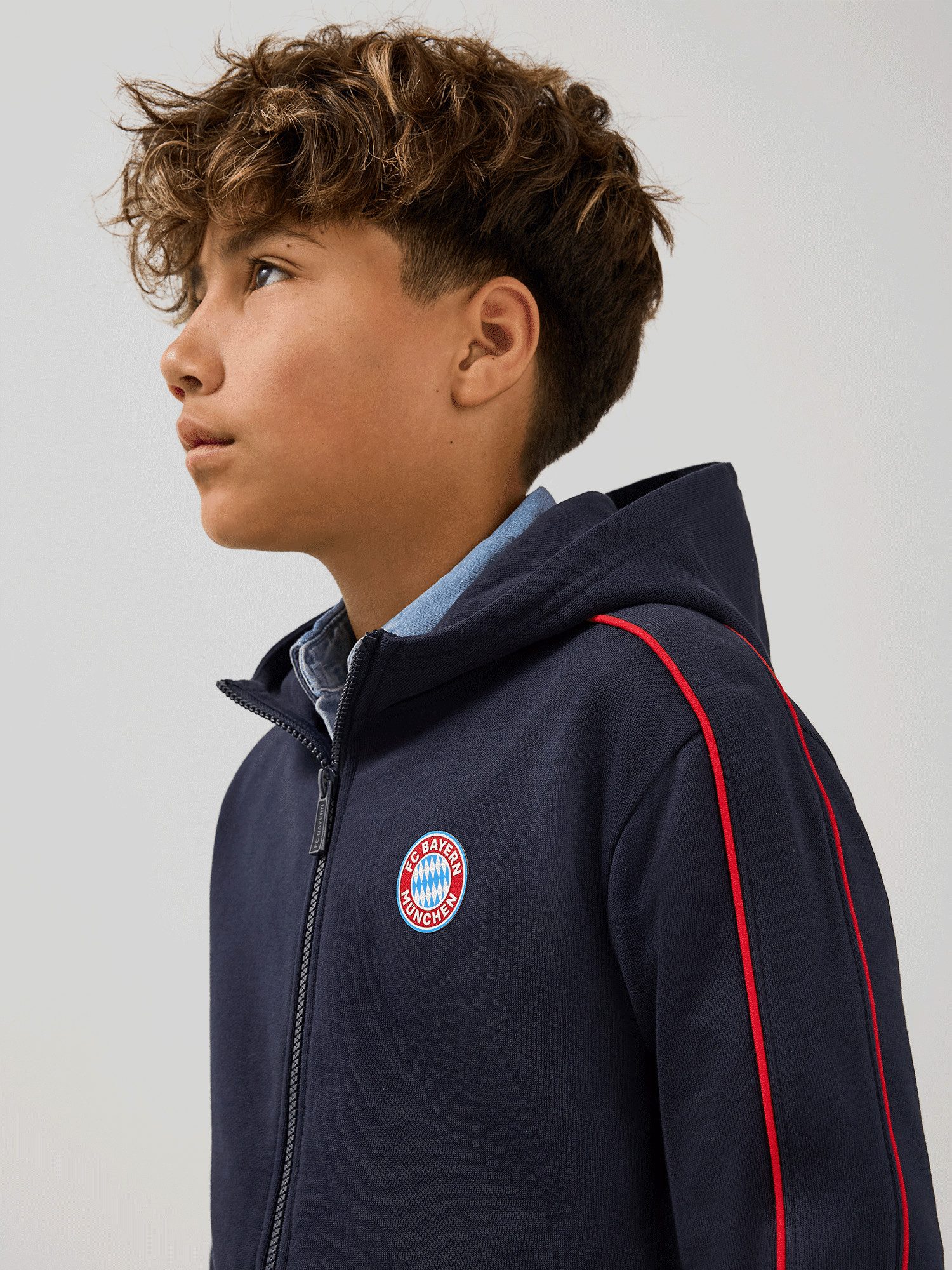 FC Bayern München Kapuzensweatjacke FC Bayern München, Zip-Hoodie Essentials, Kinder, Navy