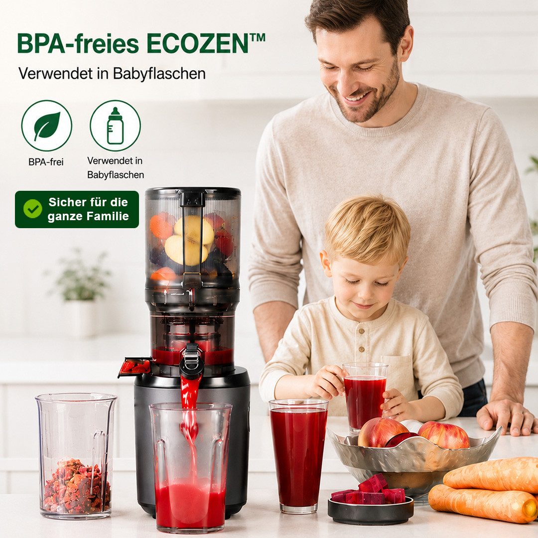 Kuvings Entsafter AUTO6 HANDS-FREE SLOW JUICER (KHS-660SE), 200 W, 1.700-ml-Auto-Hopper – Bild 4 von 5