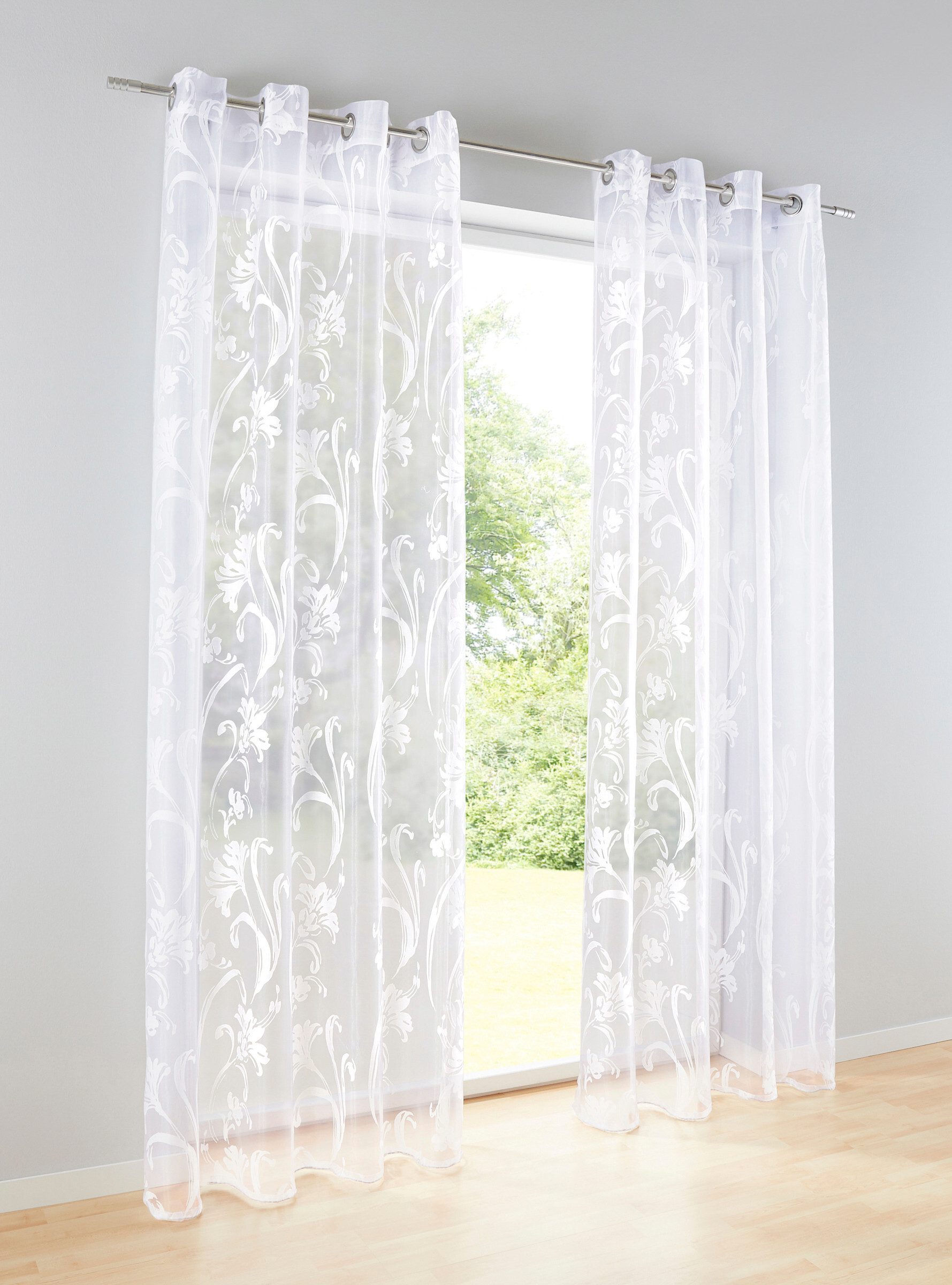 heine Gardine Dekostore . (1 St), Ösen, transparent, Fertigstore gerade For günstig online kaufen