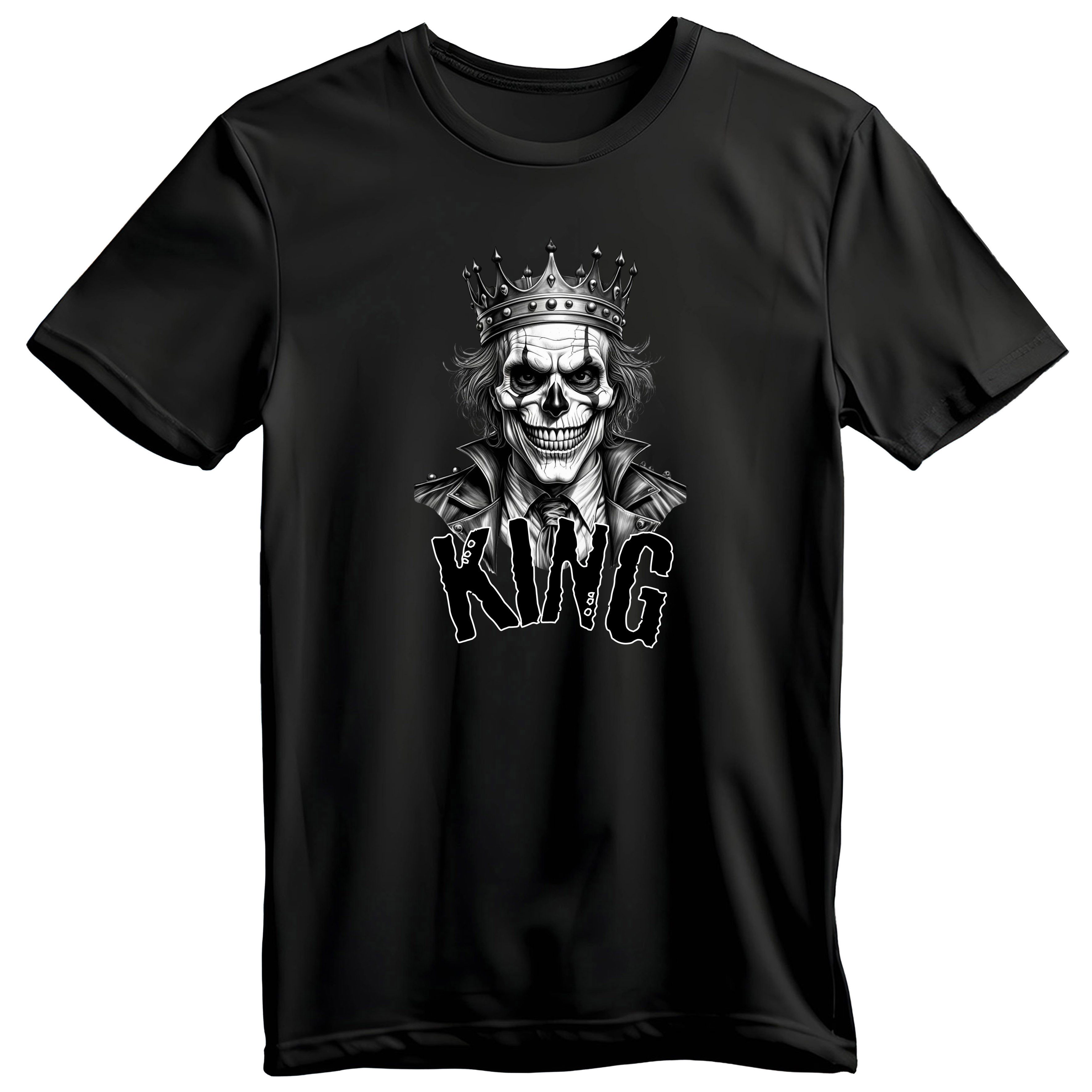 Banco T-Shirt Herren "KING" mit Totenkopf-König Print, Streetwear Skull Des günstig online kaufen