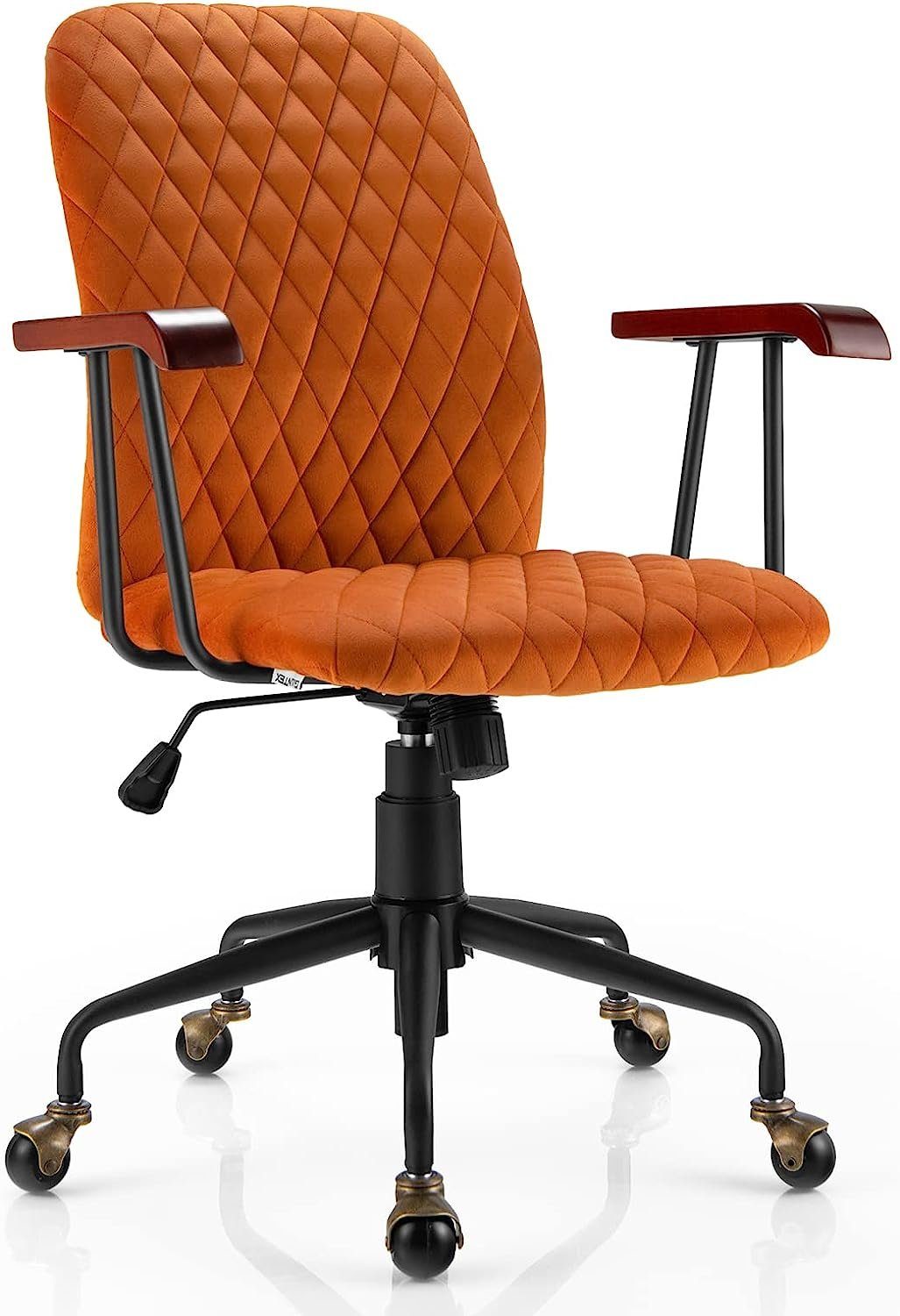 Bürostuhl Schreibtischstuhl, orange 150 kg bis KOMFOTTEU