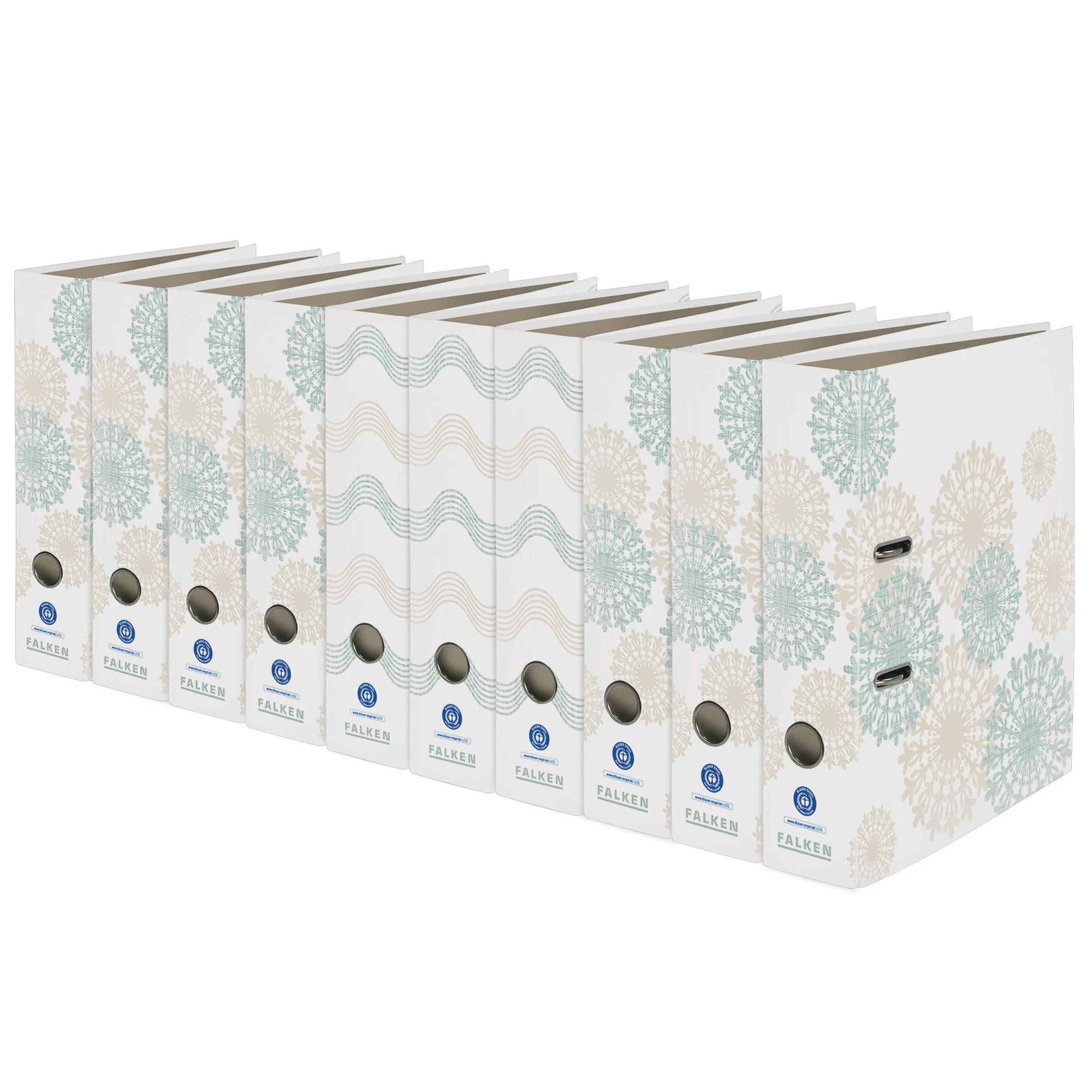 Falken Aktenordner 10x Motivordner PureGreen 10er sortiert Sortierte Motive 24001000F