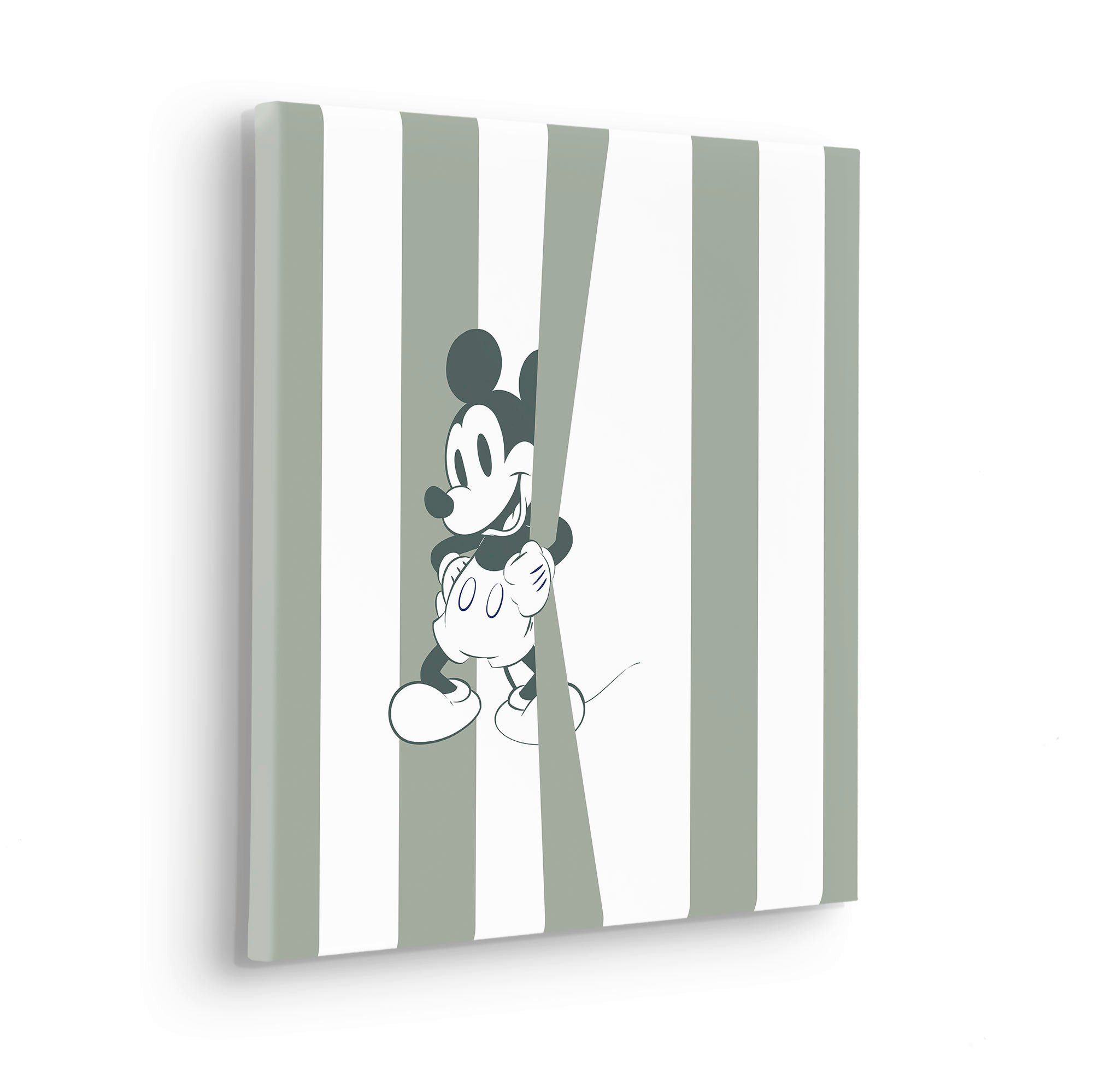Komar Leinwandbild Mickey Be Yourself - Größe 40 x 40 cm, Natur (1 St), Keilrahmenbild mi Echtholzrahmen