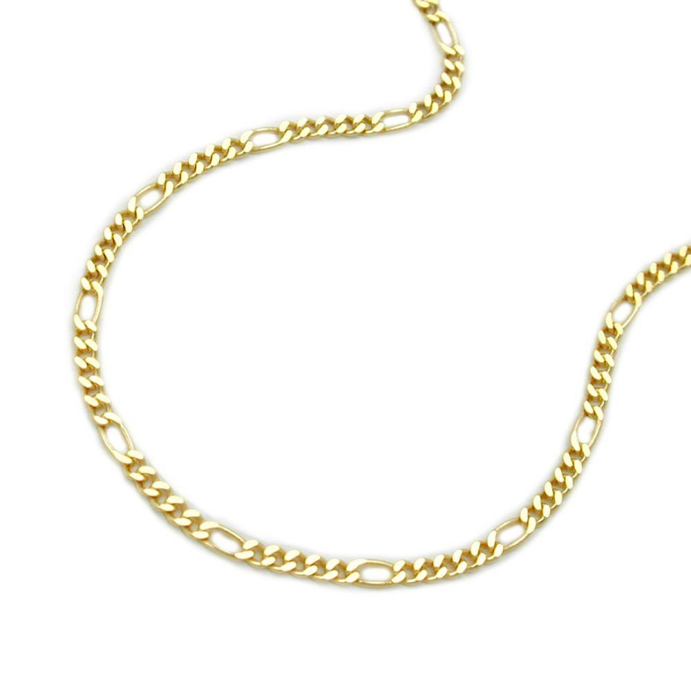 unbespielt Goldkette Halskette Kette 1,6 Gold Goldschmuck 9 lang Damen Schmuckbox, Figarokette mm Herren Karat 42 für und cm inklusive