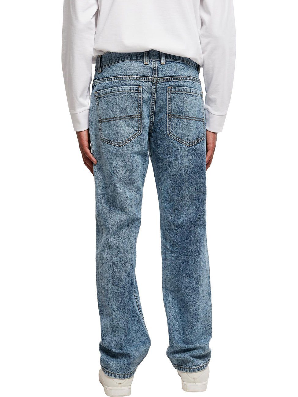 Baumwolle Light CLASSICS Acid LEG ORGANIC DENIM Skyblue Washed Straight-Jeans URBAN STRAIGHT aus 02432