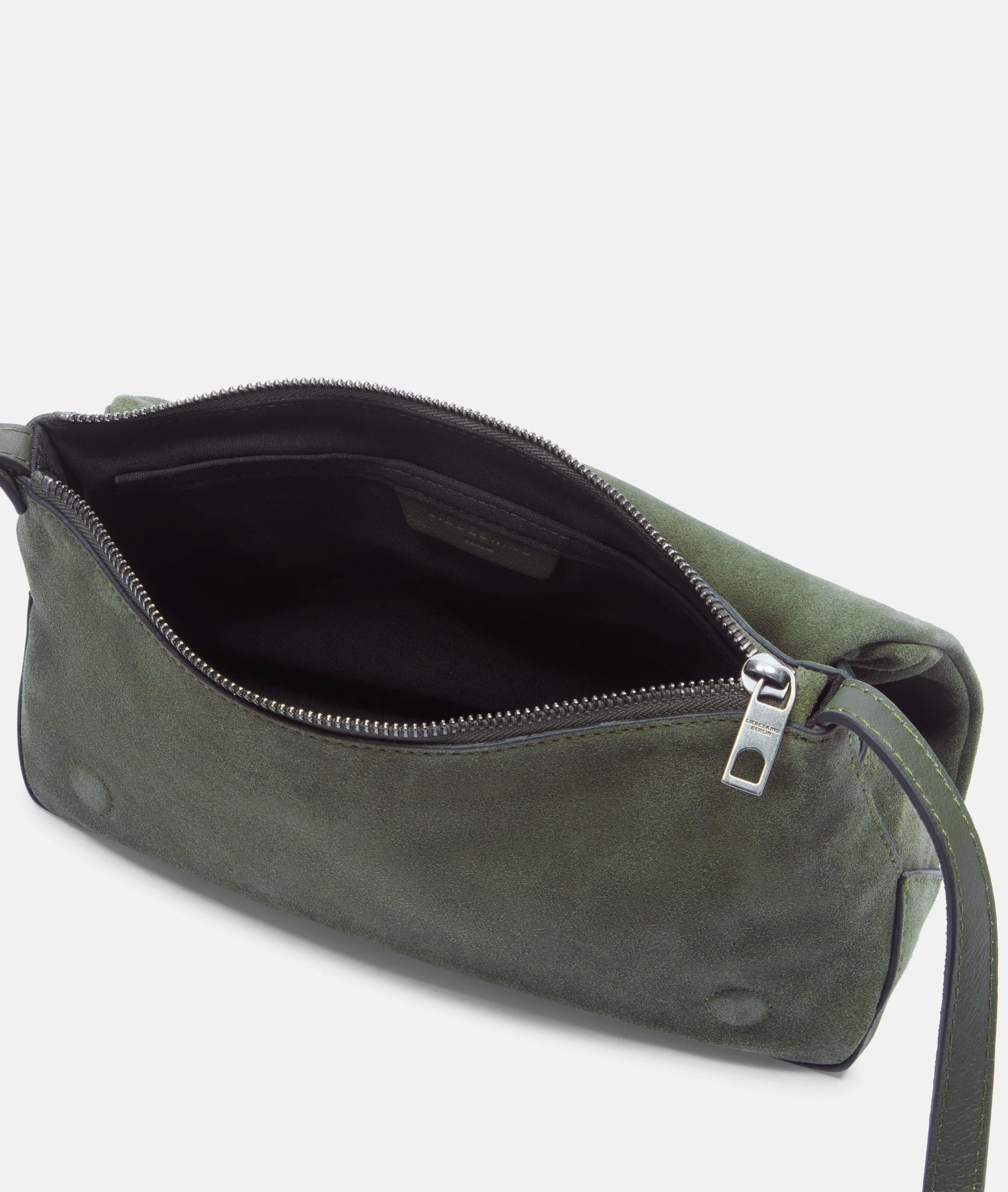 Liebeskind Berlin Umhängetasche Rive Crossbody S, Handliche Umhängetasche aus weichem Veloursleder