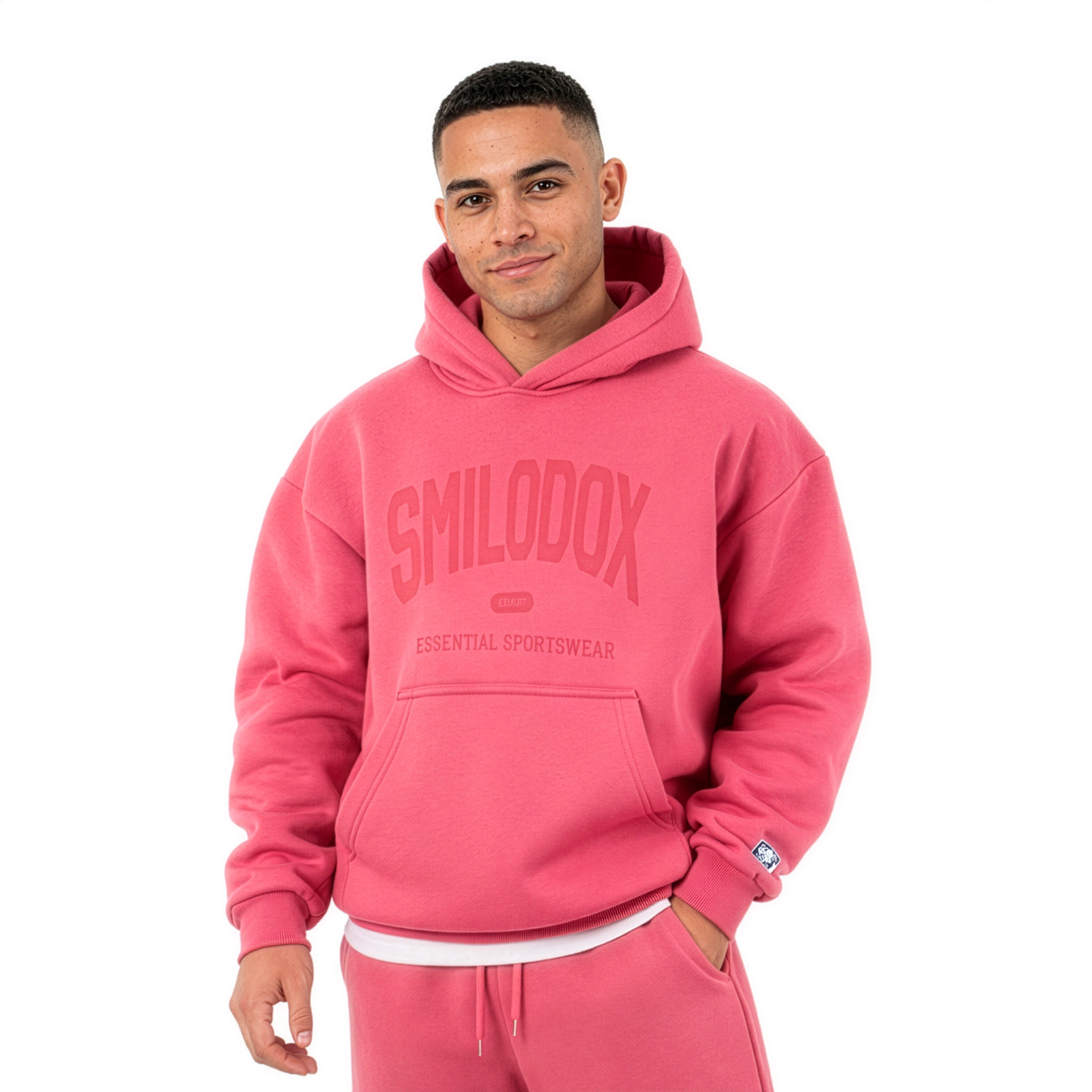 Smilodox Hoodie Oswin, Oversized Pullover Herren, Sweater mit Frontprint un günstig online kaufen