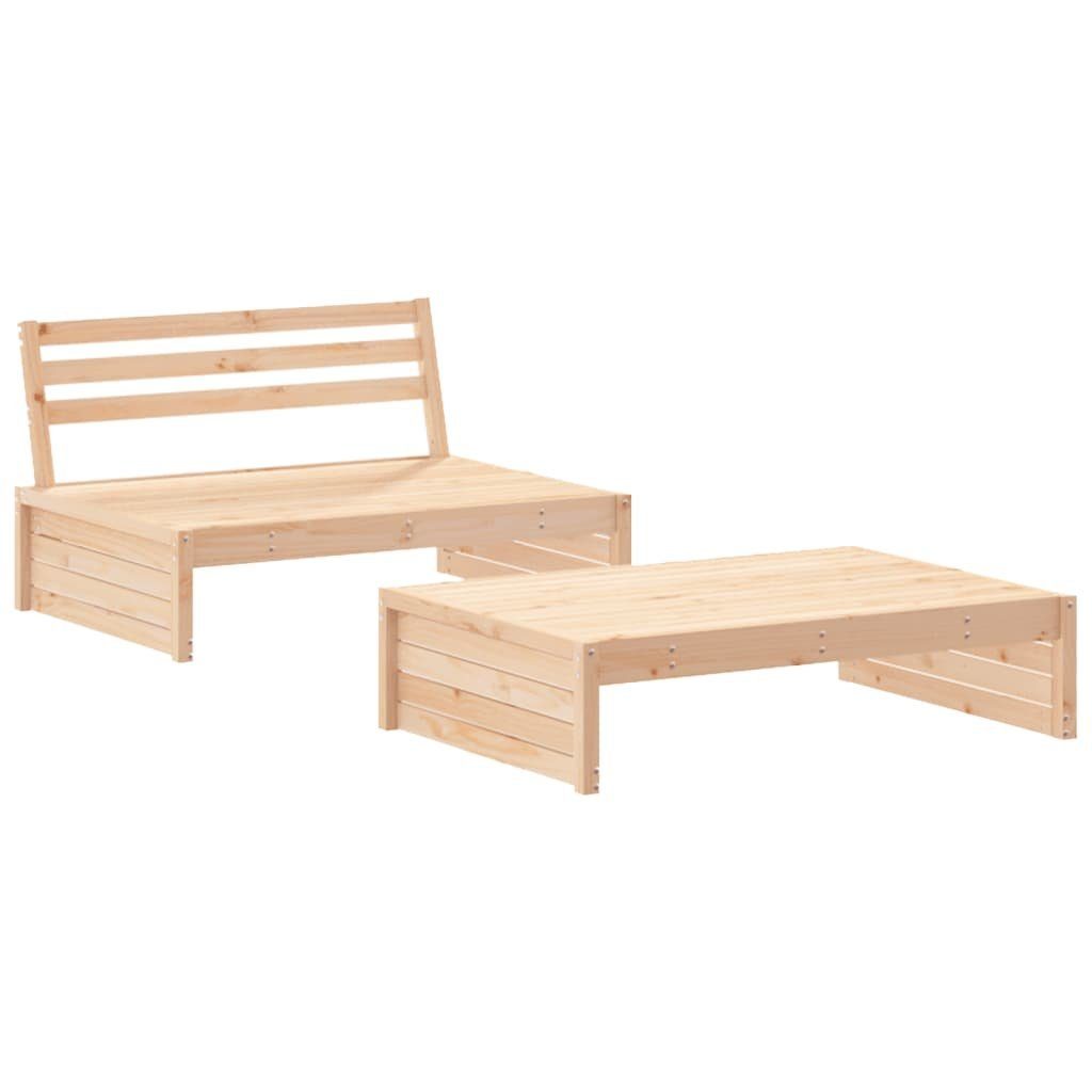 vidaXL Gartenlounge-Set 2-tlg. Garten-Lounge-Set Massivholz Kiefer, (2-tlg)