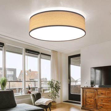 etc-shop Deckenleuchte, Leuchtmittel nicht inklusive, Decken Strahler Lampe Holz Optik Wohn Ess Zimmer Beleuchtung