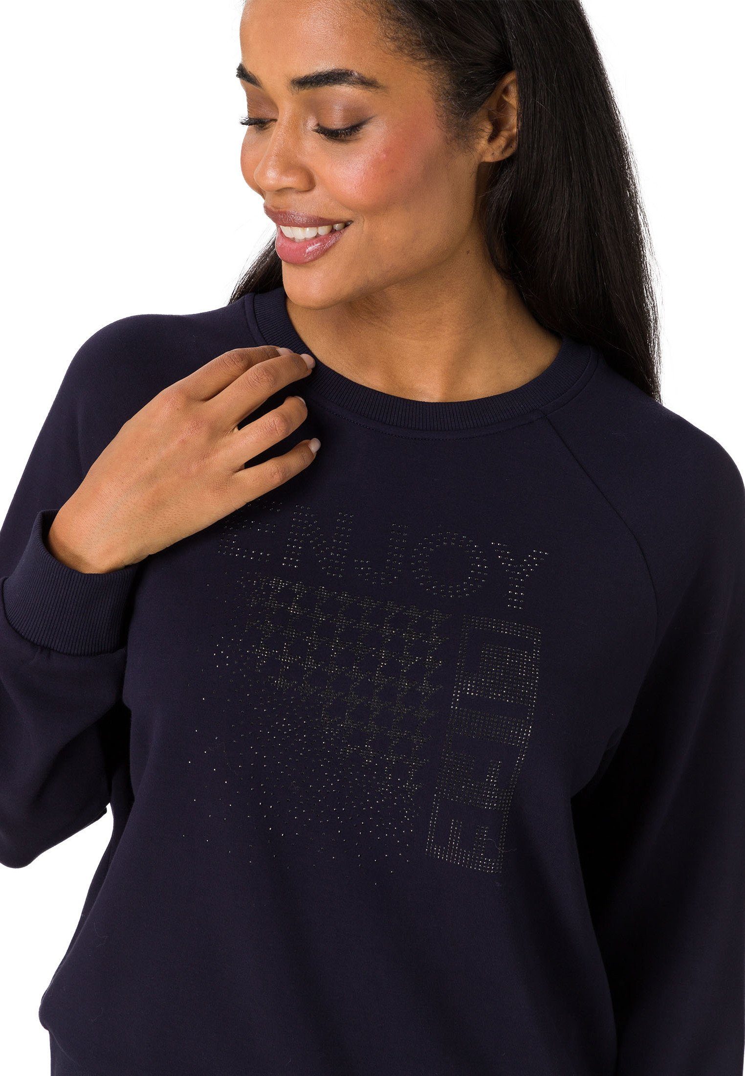 Zero Sweatshirt mit Glitzerprint (1-tlg) Detail weiteres BlueBlack Patch